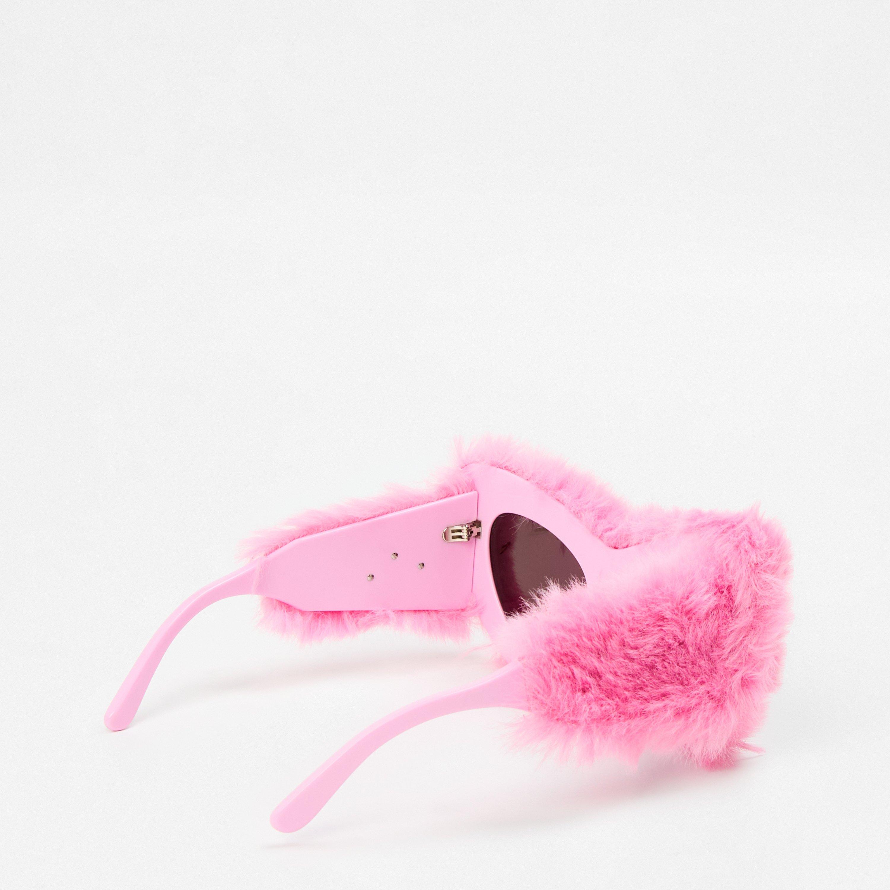 Pink - Balenciaga - Fluffy Sunglasses - 2