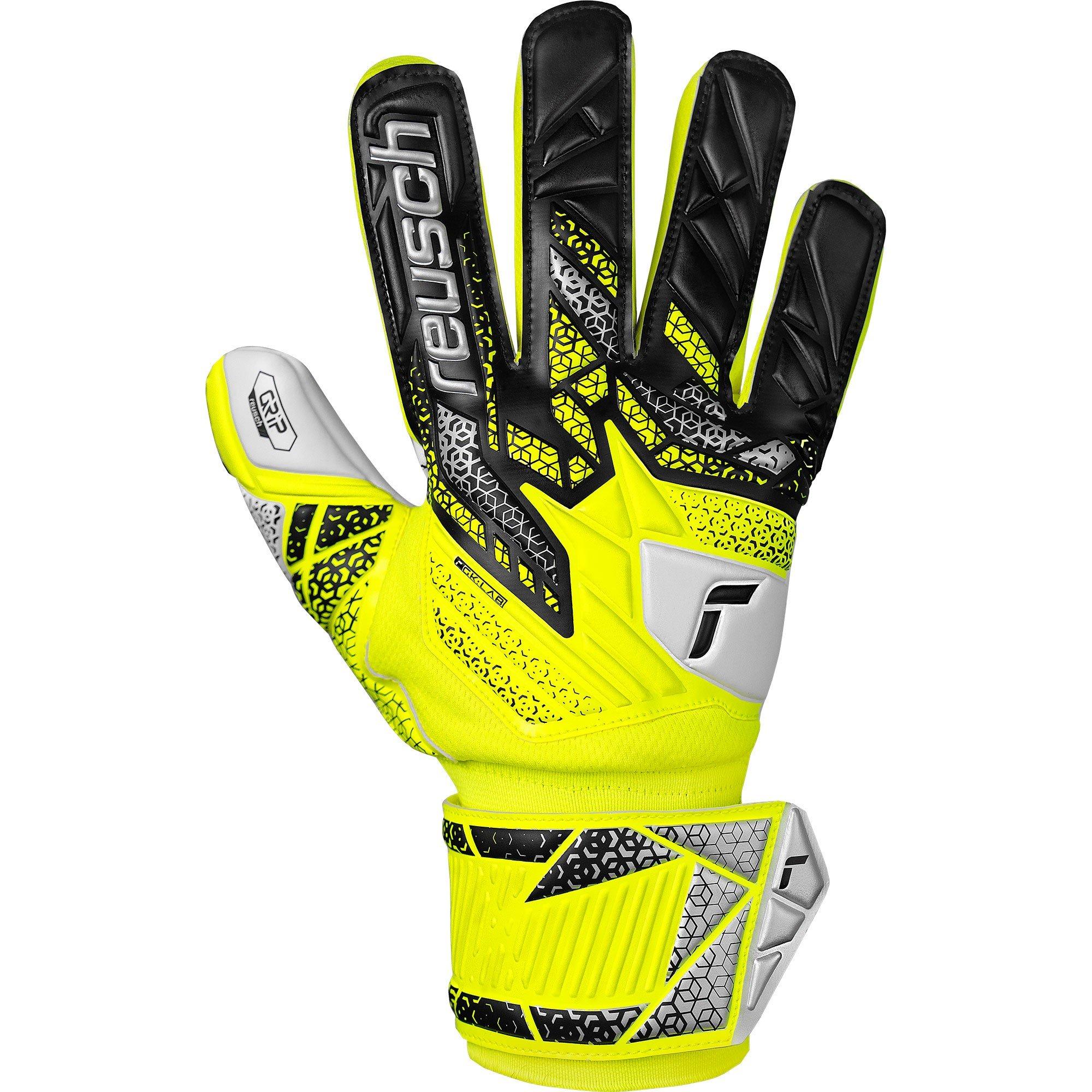 Sfty Ylw/Slvr - Reusch - Adults Grip Goalkeeper Gloves - 2