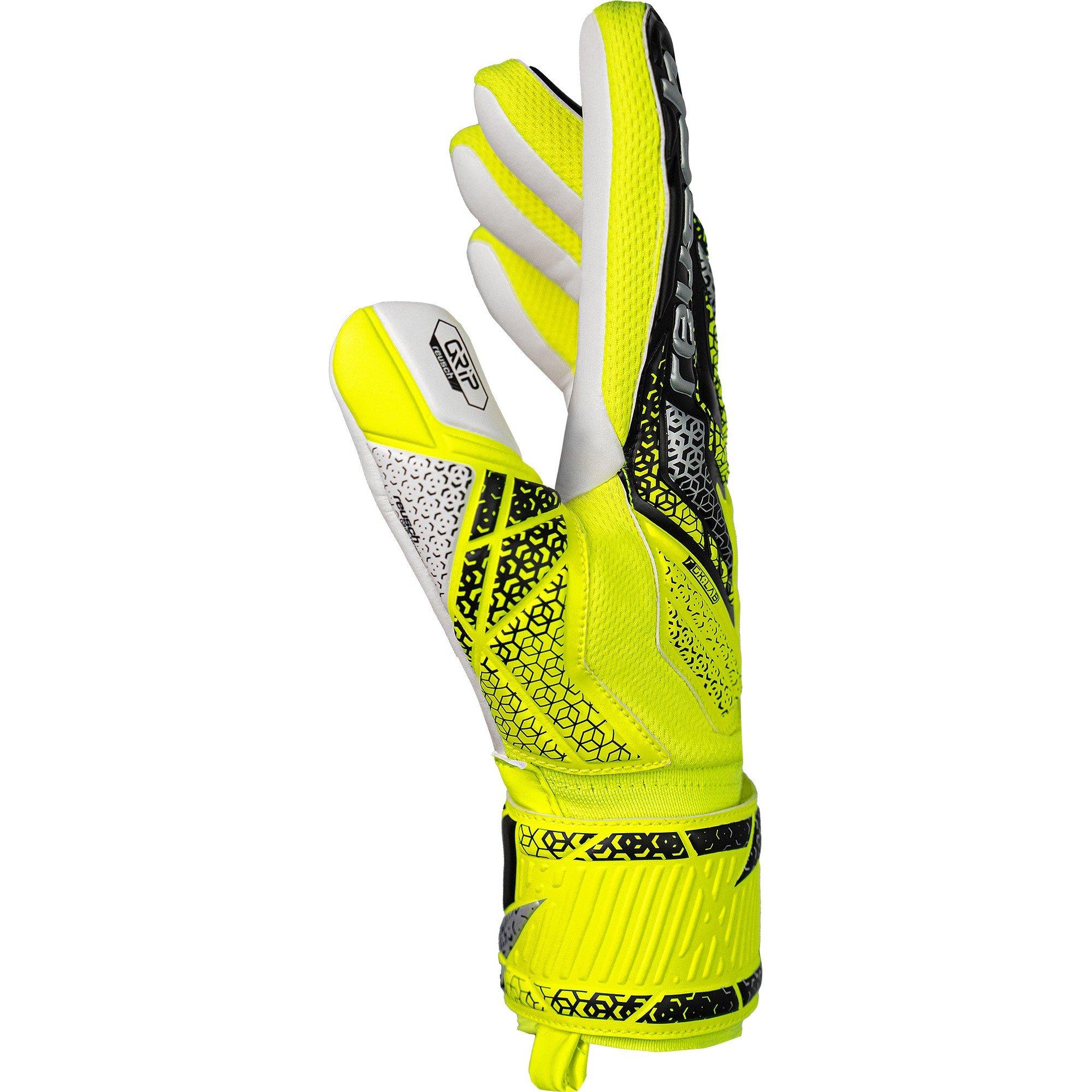 Sfty Ylw/Slvr - Reusch - Adults Grip Goalkeeper Gloves - 4