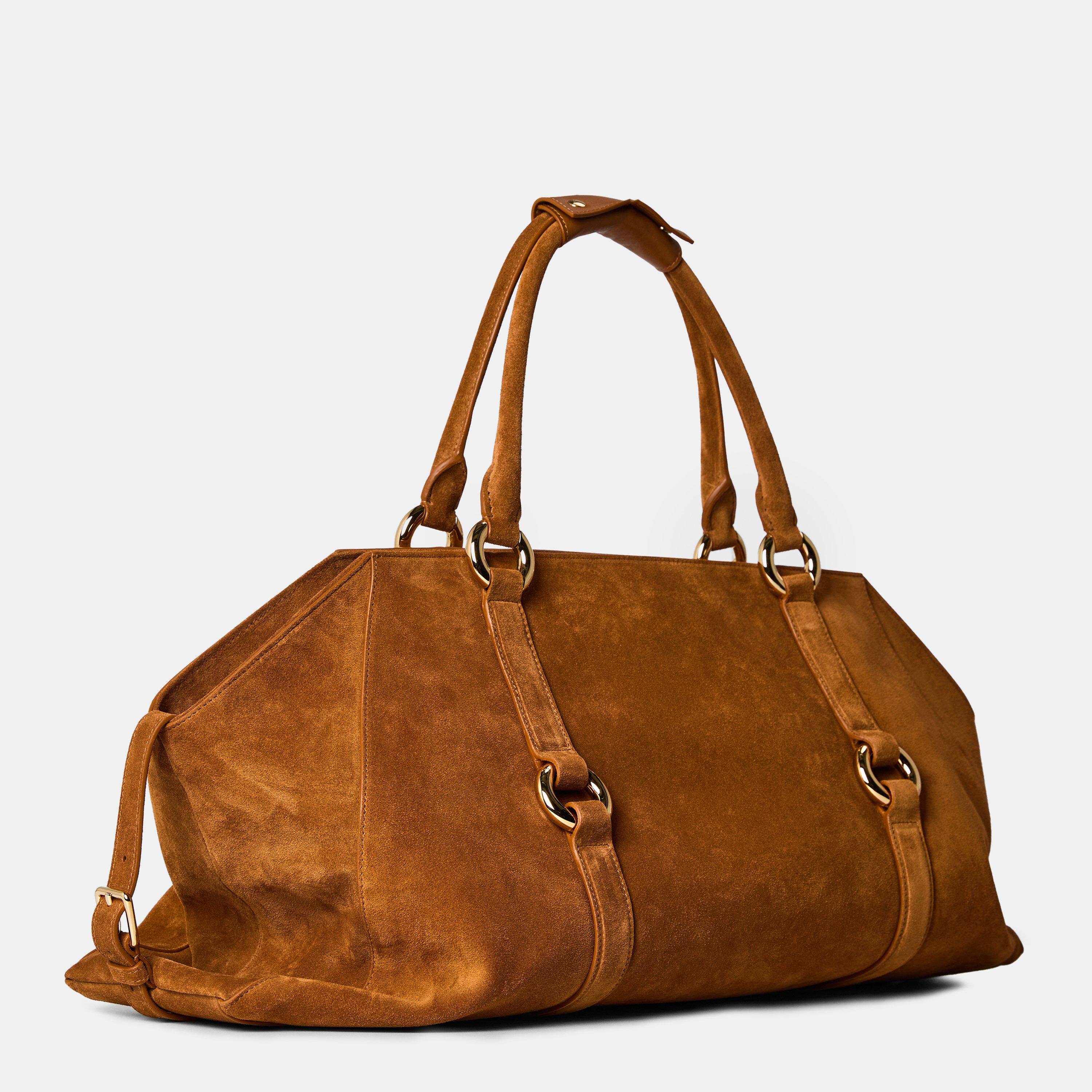 Tan/Gold - Alexander McQueen - Unisex Adults Alex Farringdon Top Handle Bag - 2