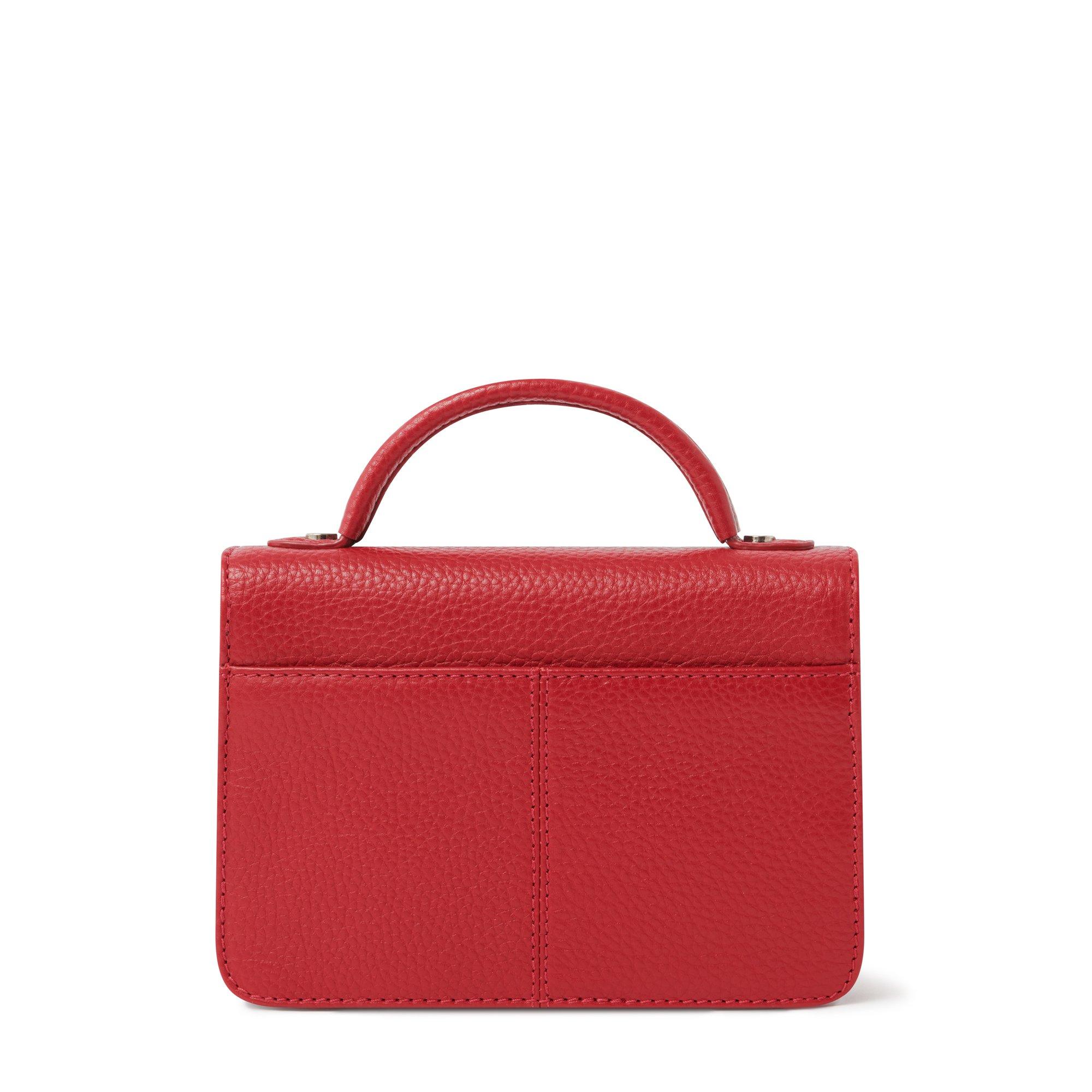Rød - Osprey London - OSPREY LONDON Molly Leather Top Handle Bag - 3