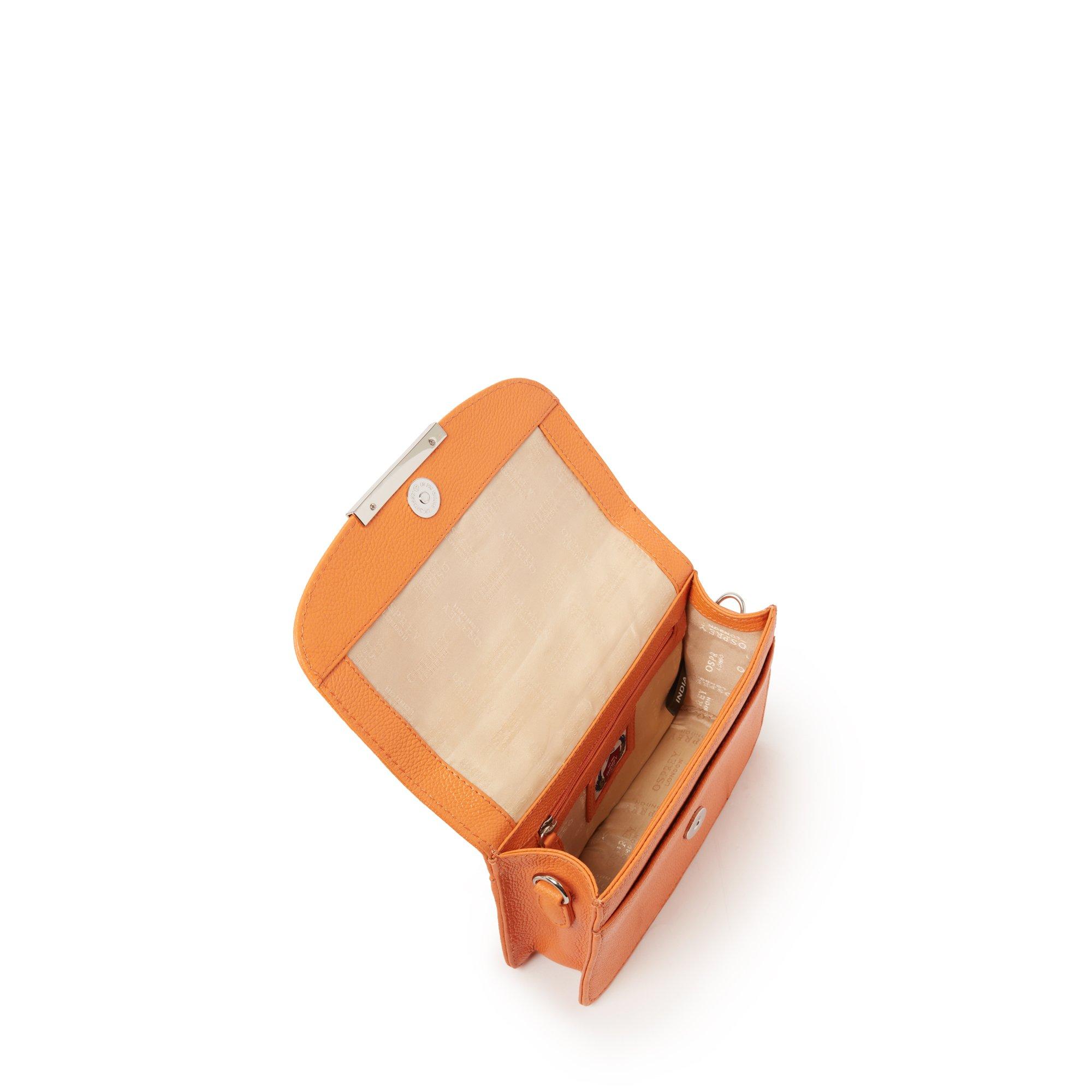 Orange - Osprey London - OSPREY LONDON Molly Leather Top Handle Bag - 2