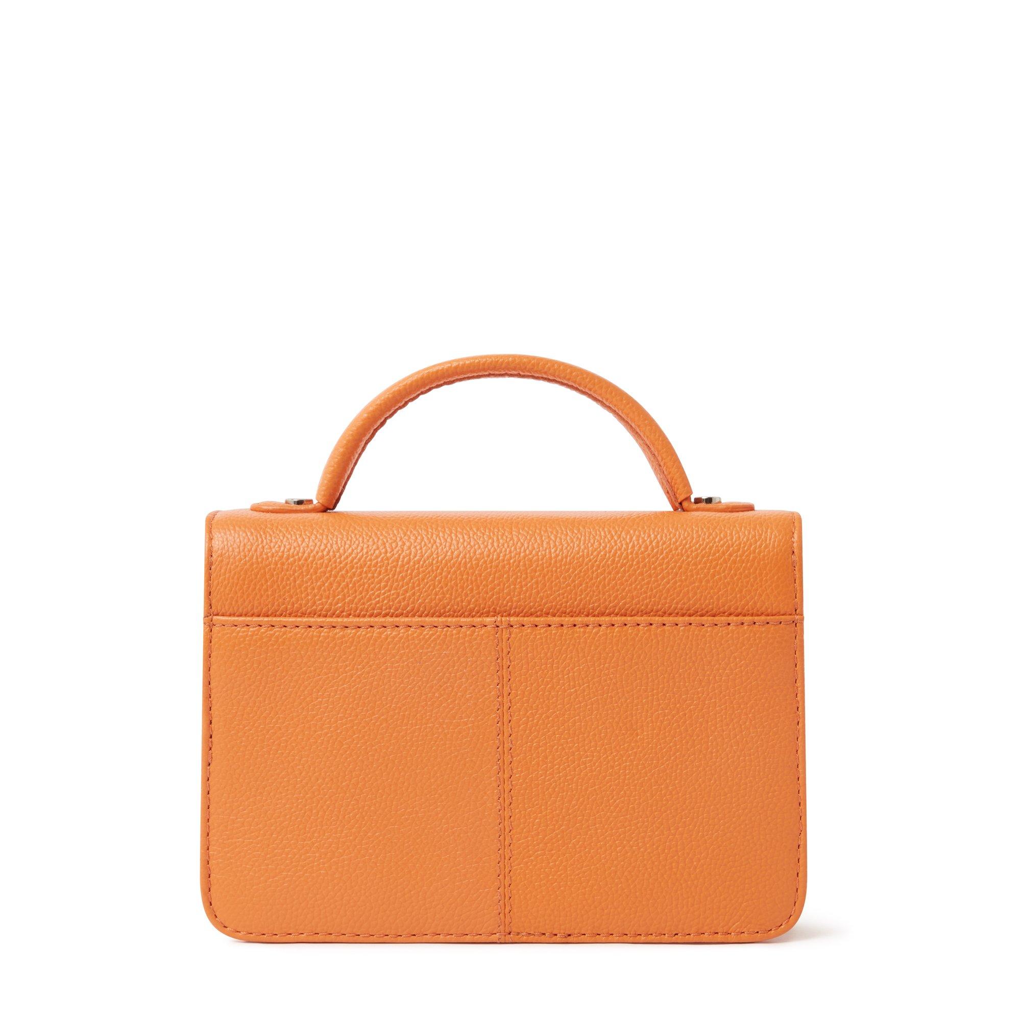 Orange - Osprey London - OSPREY LONDON Molly Leather Top Handle Bag - 3