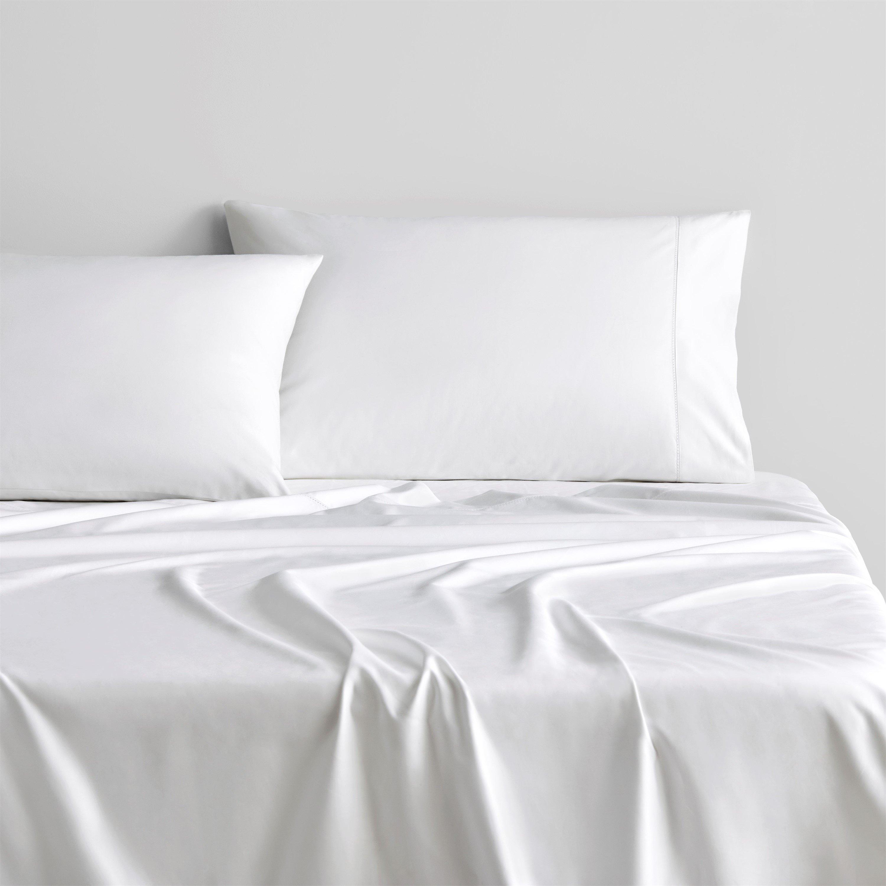 Sheridan  1000Tc Cotton Sateen Flat Sheet - Snow - Super King