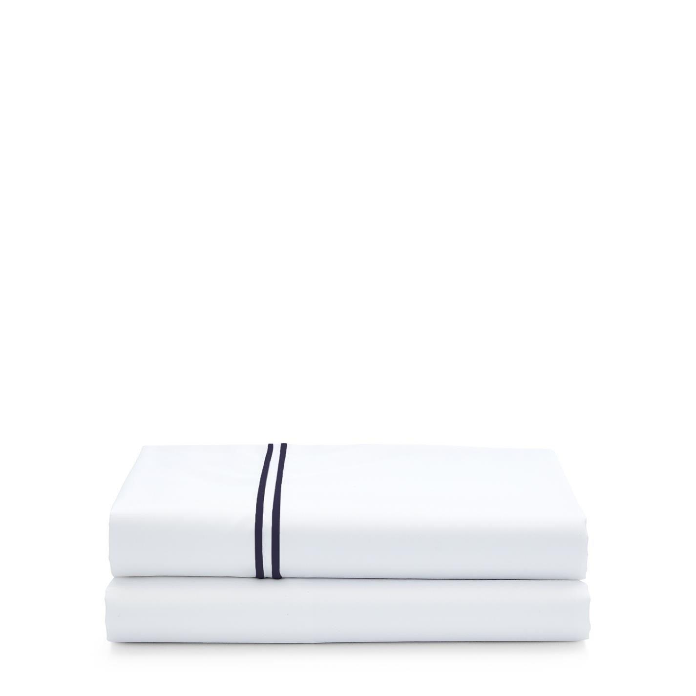 White/Navy - Ralph Lauren Home - Ralph Lauren Home Flat Sheet - 2