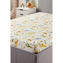 Homelife Homelife Safari Animals Fitted Sheet