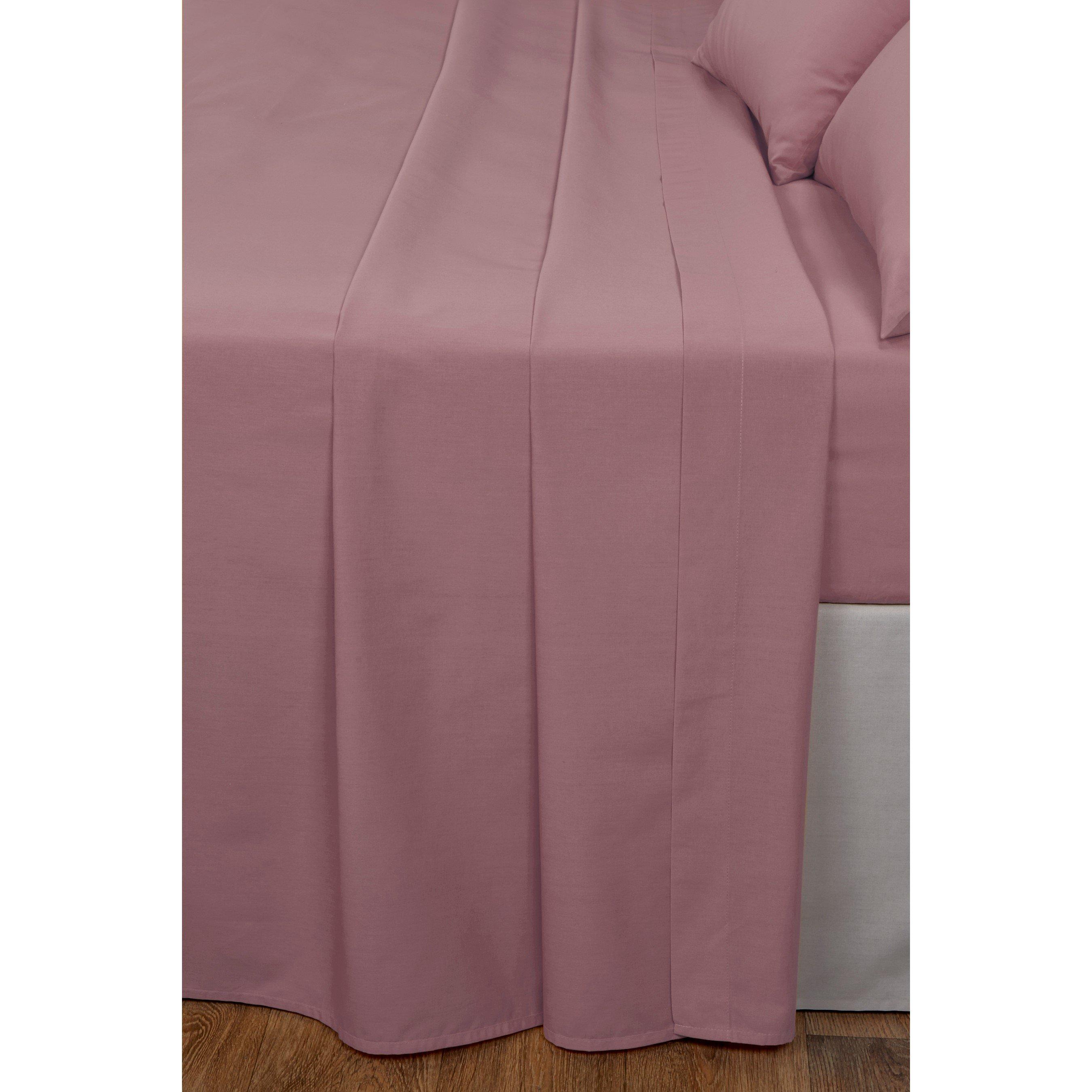 Blush - Homelife - Non Iron Plain Dyed Flat Sheet