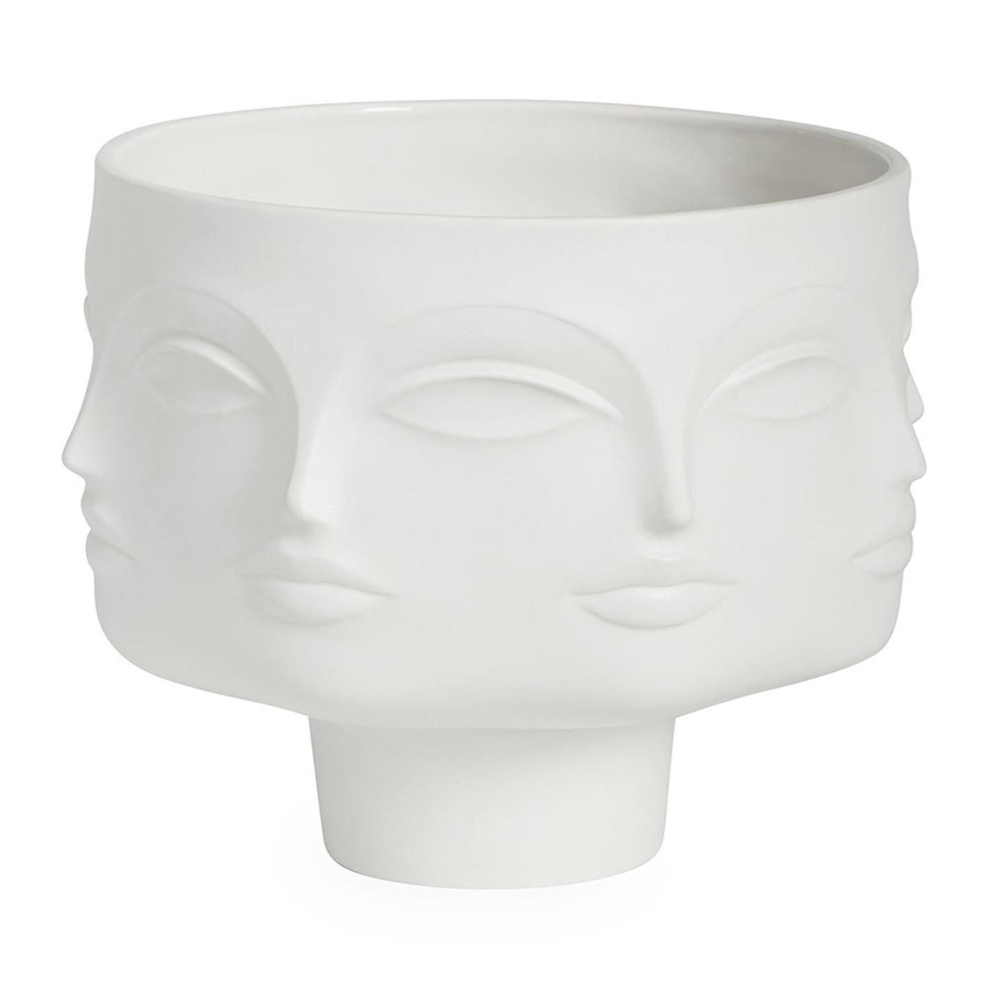 White - Jonathan Adler - Dora Maar Pedestal Bowl - White - 1