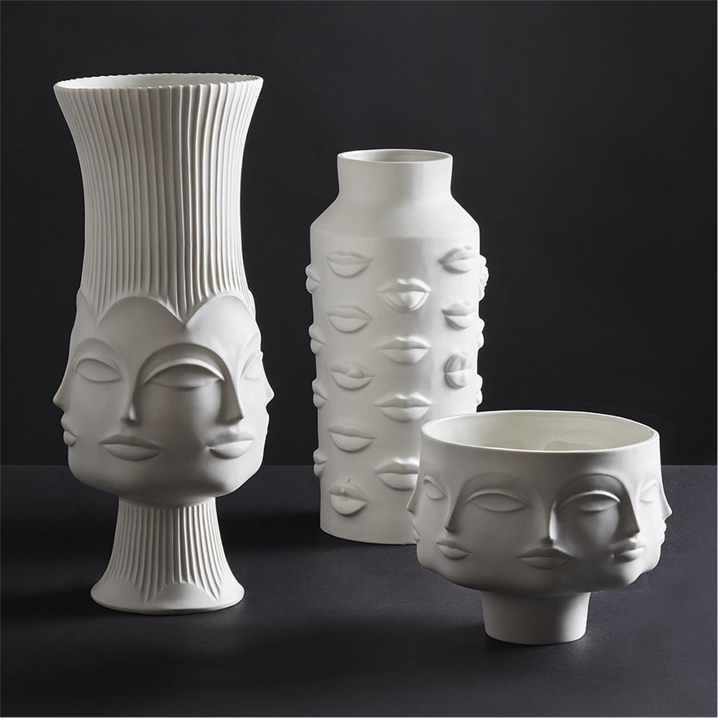 White - Jonathan Adler - Dora Maar Pedestal Bowl - White - 2