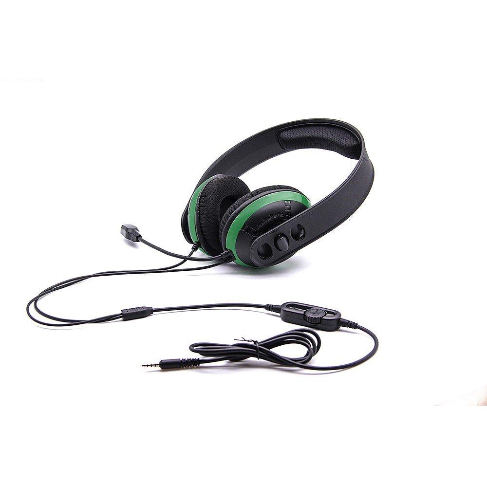 Black/Green - GAMEware - Black Stereo Headset for Xbox - 2