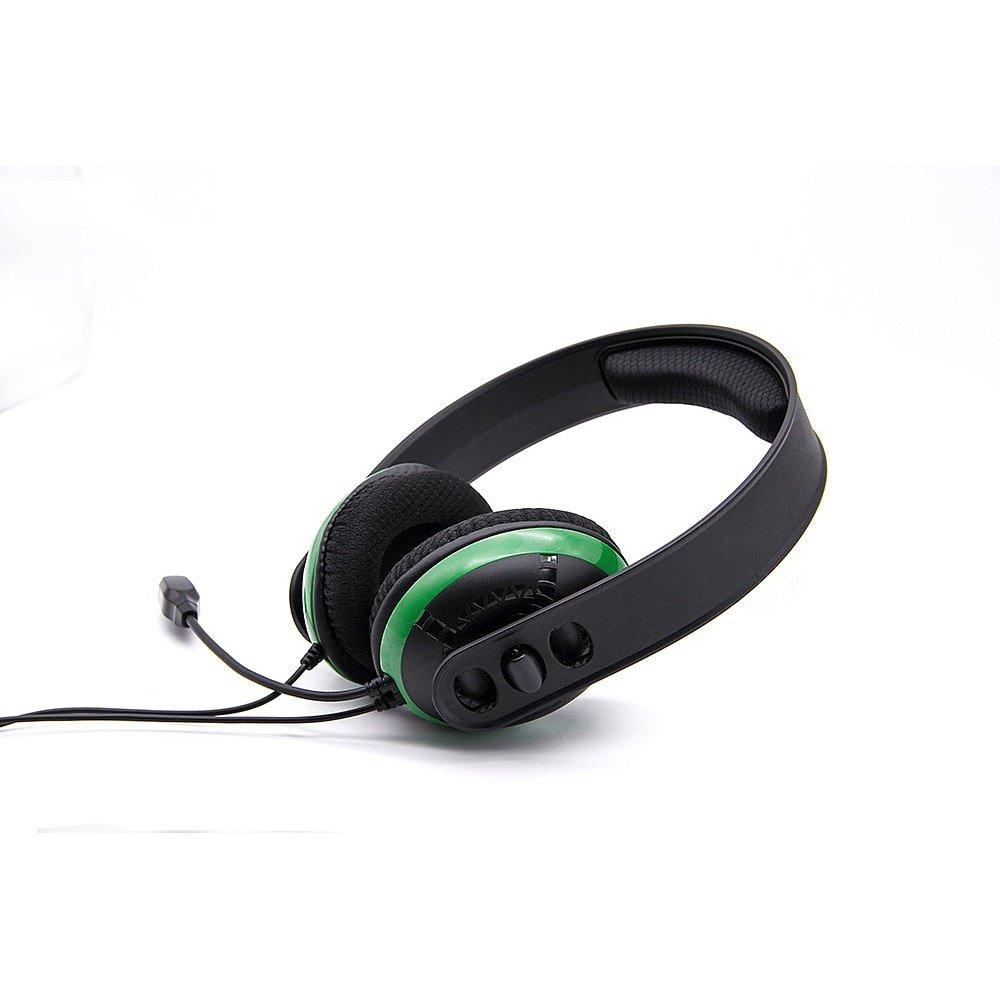 Black/Green - GAMEware - Black Stereo Headset for Xbox - 3