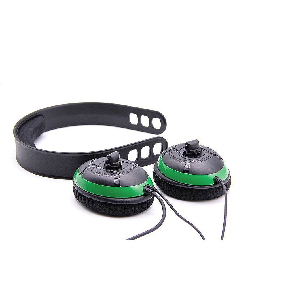 Black/Green - GAMEware - Black Stereo Headset for Xbox - 4