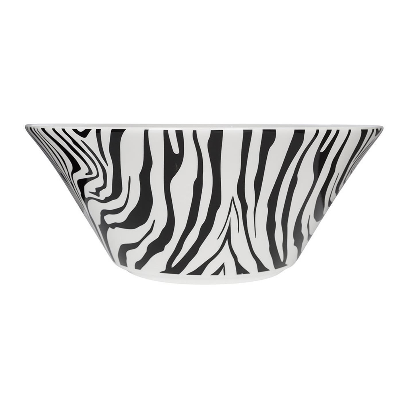 Black and White - Roberto Cavalli Home - RobertoCavalliHome Zebrage Salad Bowl - 4