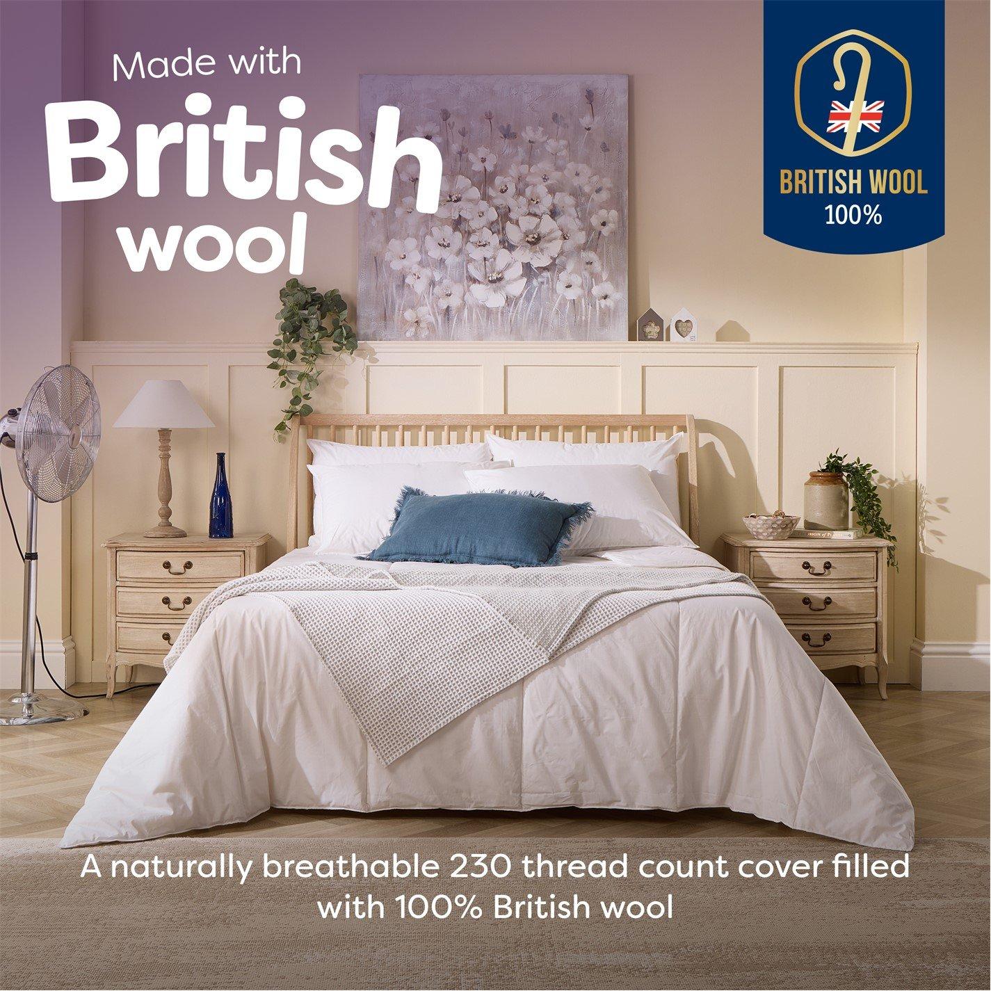 White - Slumberdown - Wonderful Wool 200gsm Light Duvet - 2