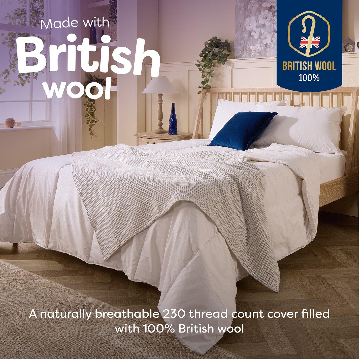 White - Slumberdown - Wonderful Wool 375gsm Medium Duvet - 2