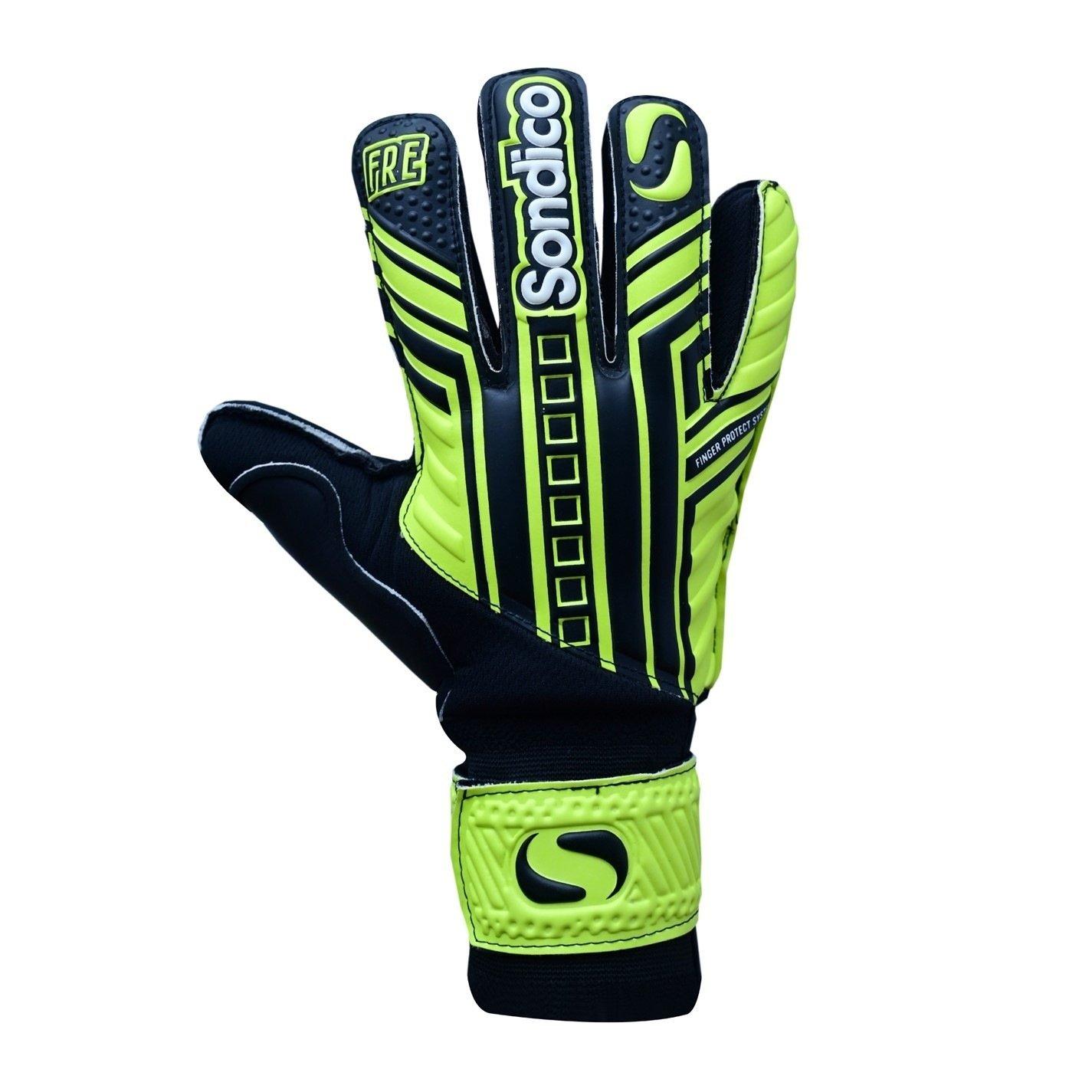 Black/Yellow - Sondico - AeroSpine Goalkeeper Gloves Juniors - 2