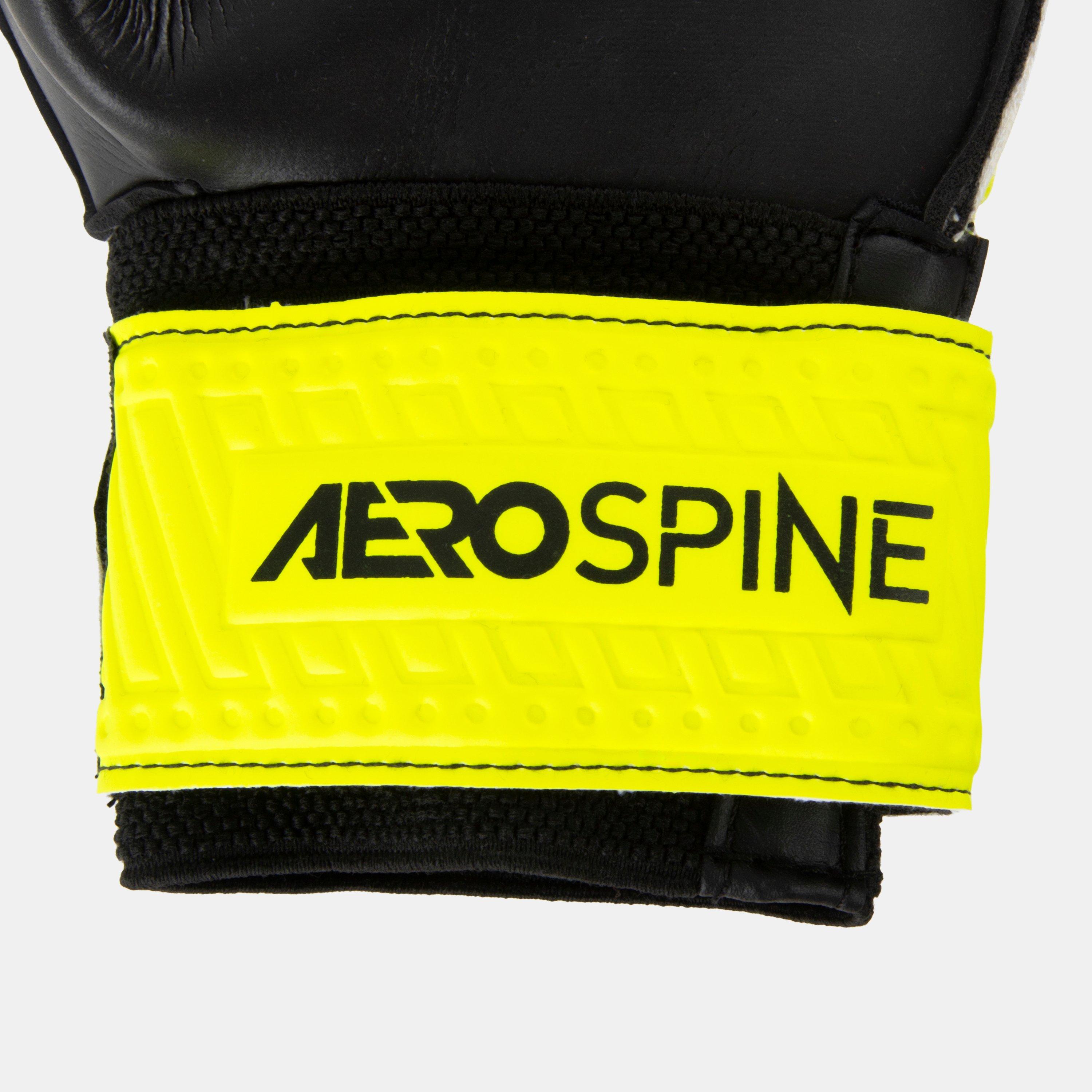 Black/Yellow - Sondico - AeroSpine Goalkeeper Gloves Juniors - 11
