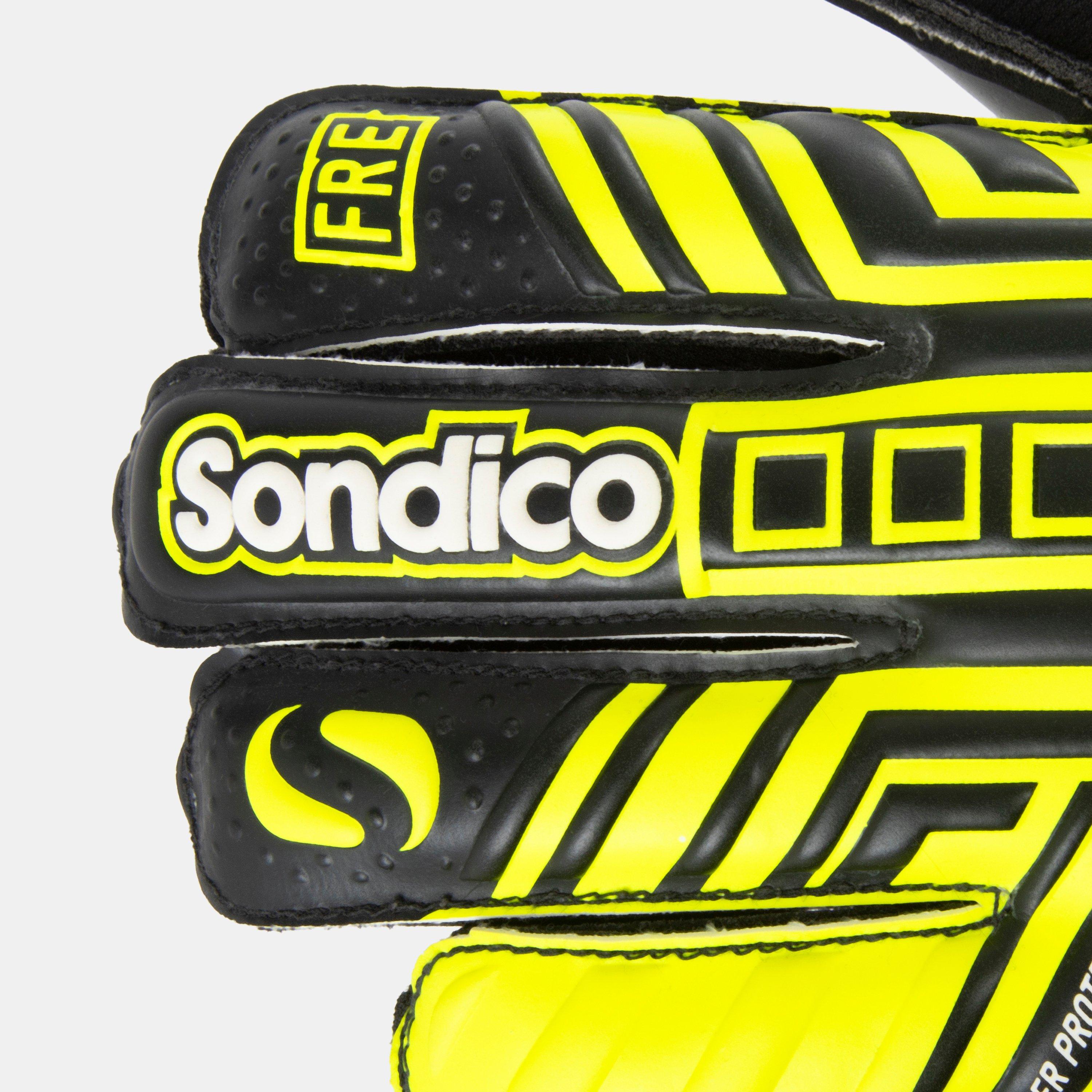 Black/Yellow - Sondico - AeroSpine Goalkeeper Gloves Juniors - 12