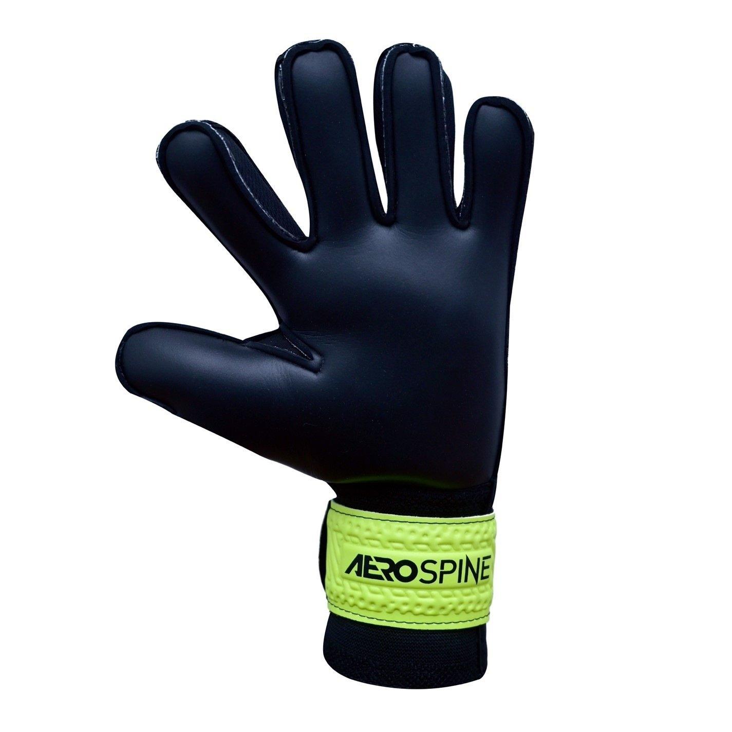 Black/Yellow - Sondico - AeroSpine Goalkeeper Gloves Juniors - 4