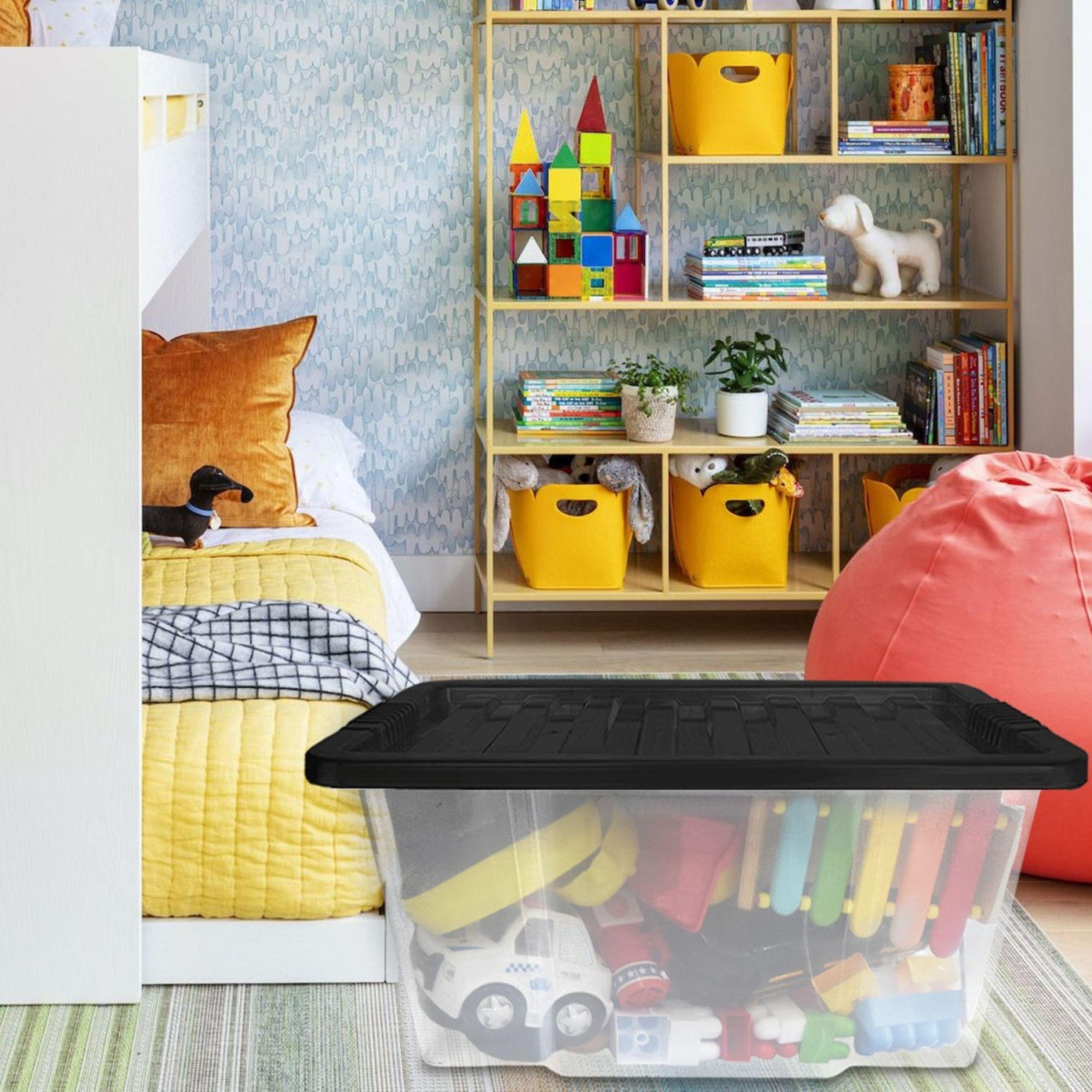 Clear - TML Housewares - TML Set of 3 30 Litre Plastic Storage with Lids - 2