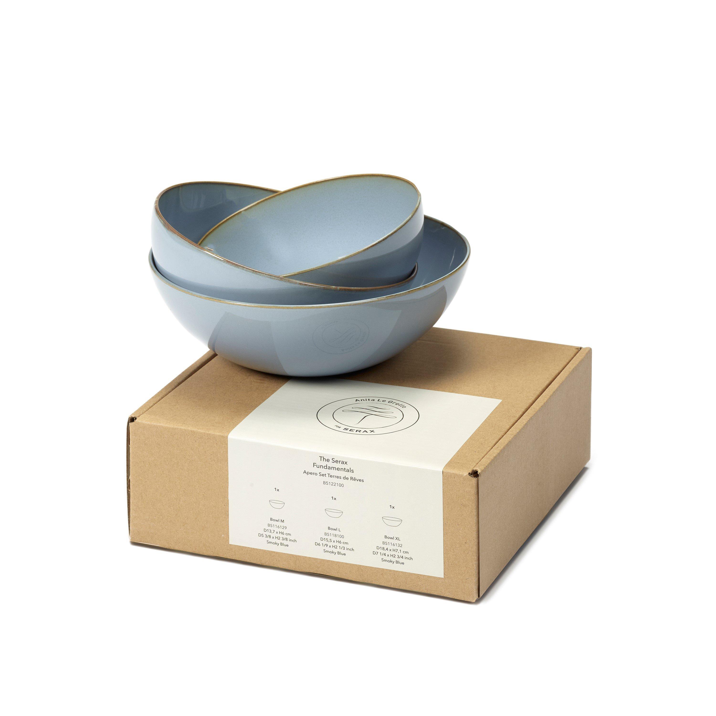 Blue - Serax - Anita Le Grelle Terres de Reves 3 Piece Apero Bowl Set - 2