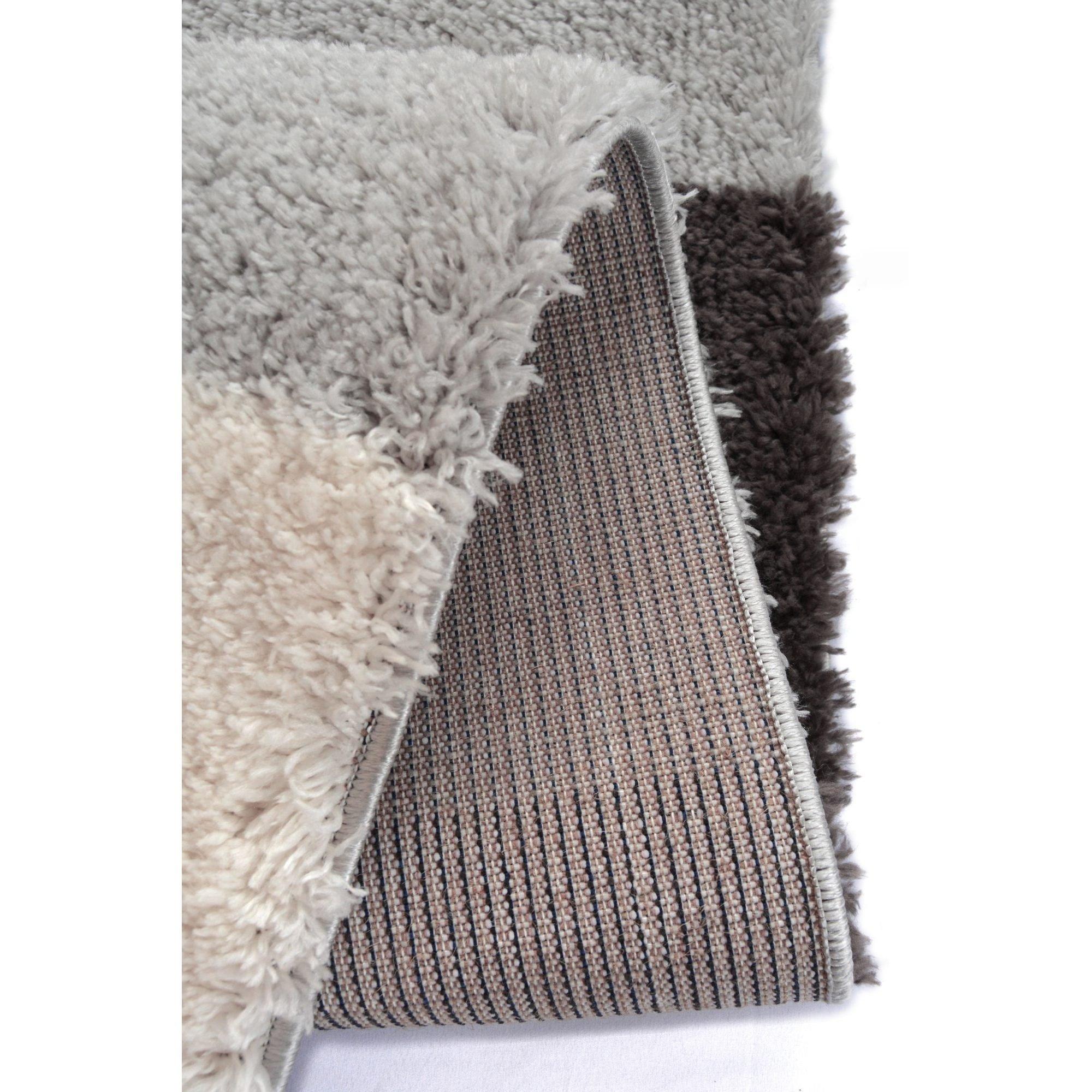 Grey - Homemaker - Snug Blocks Shaggy Rug - 3