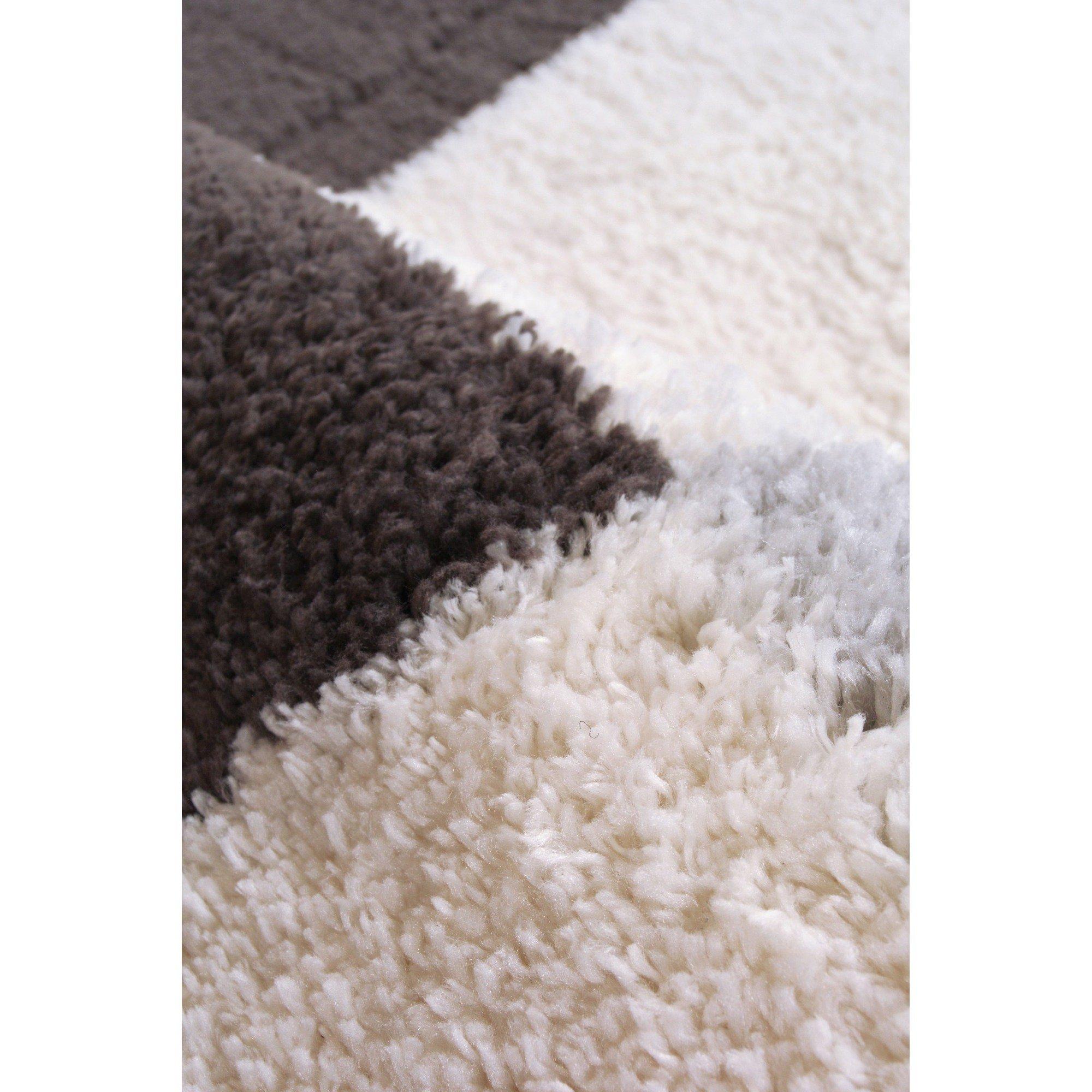 Grey - Homemaker - Snug Blocks Shaggy Rug - 4