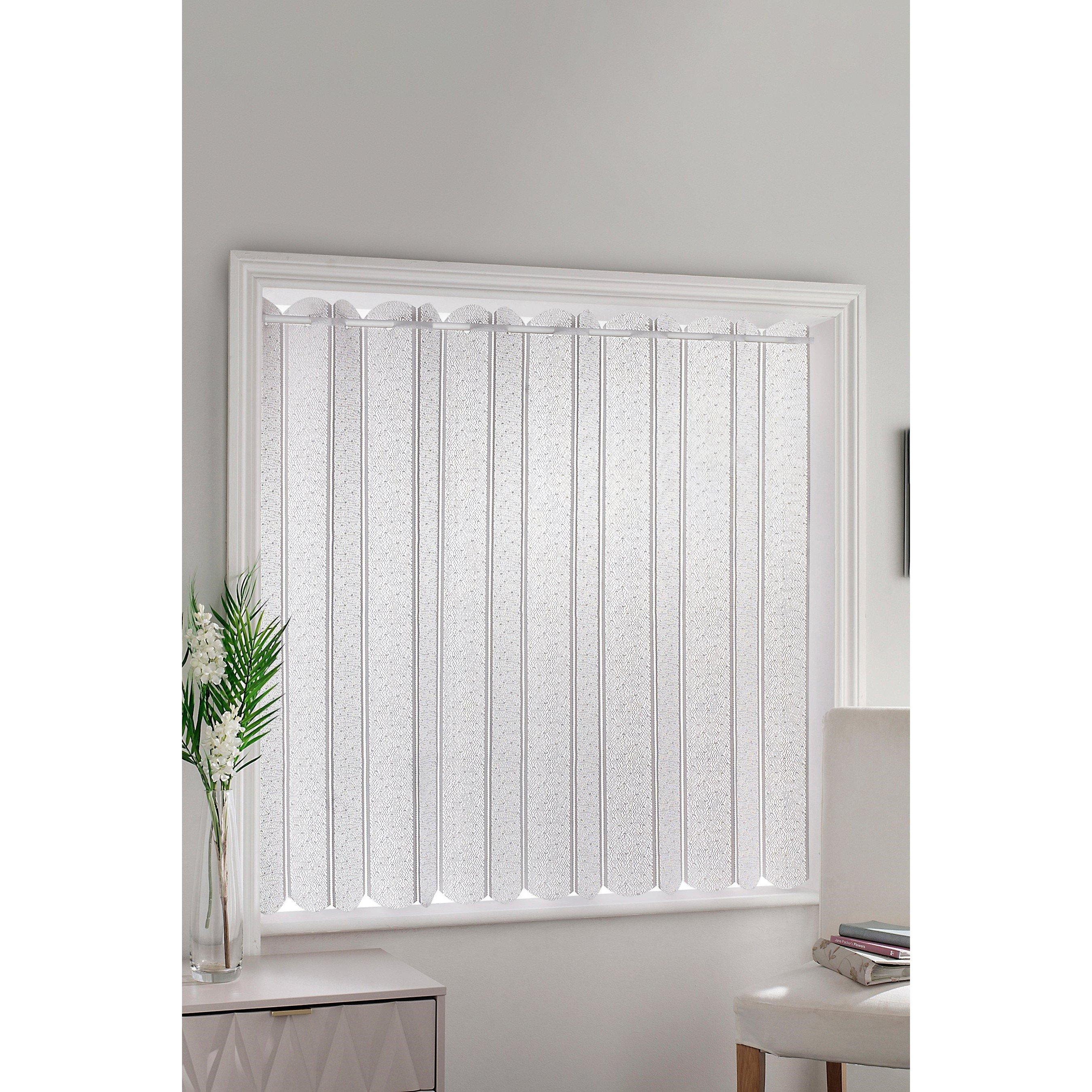 White - Tyrone Textiles - Parma Lace Louvre Style Blind - 1