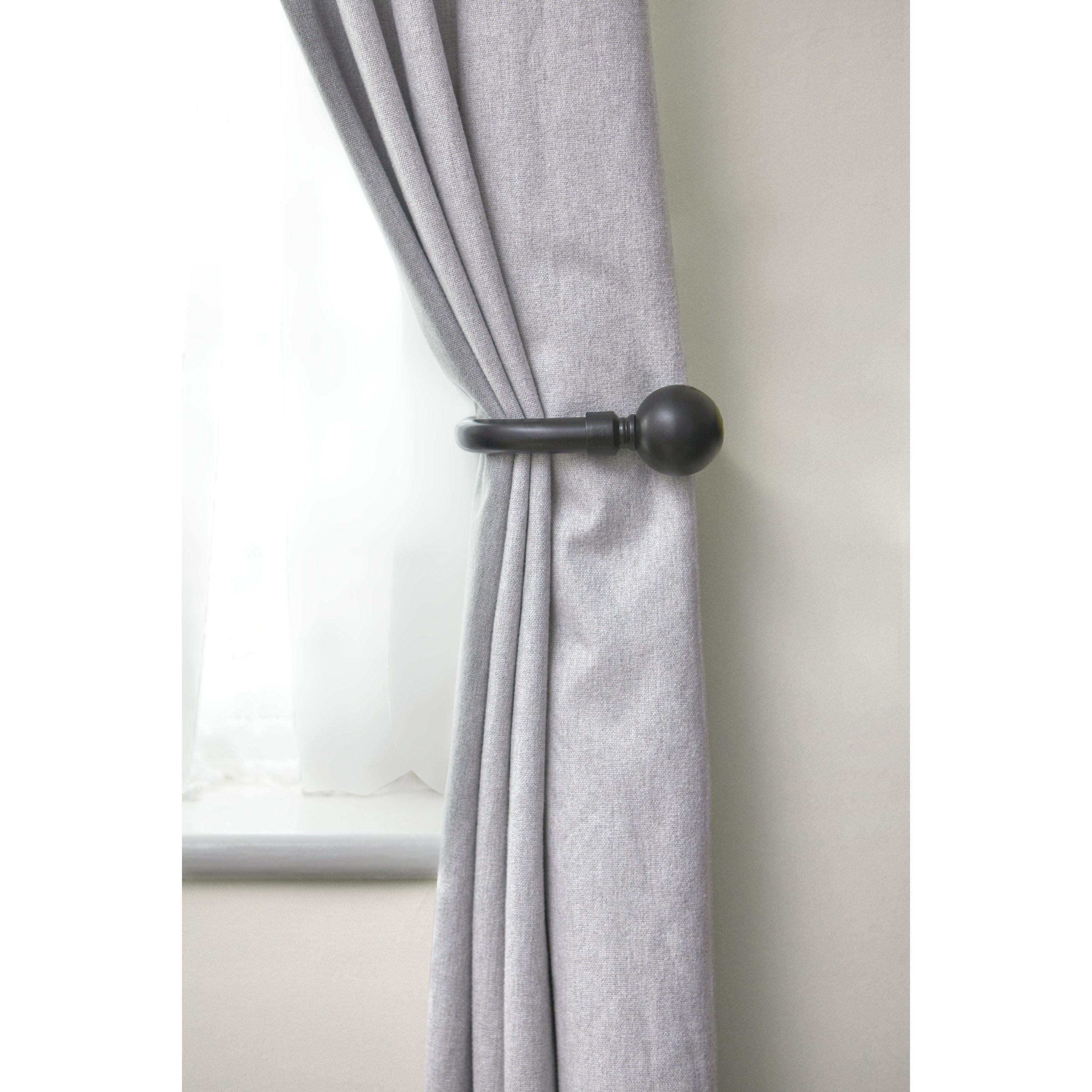 Ball - Pair of Holdaback Tiebacks with Finials