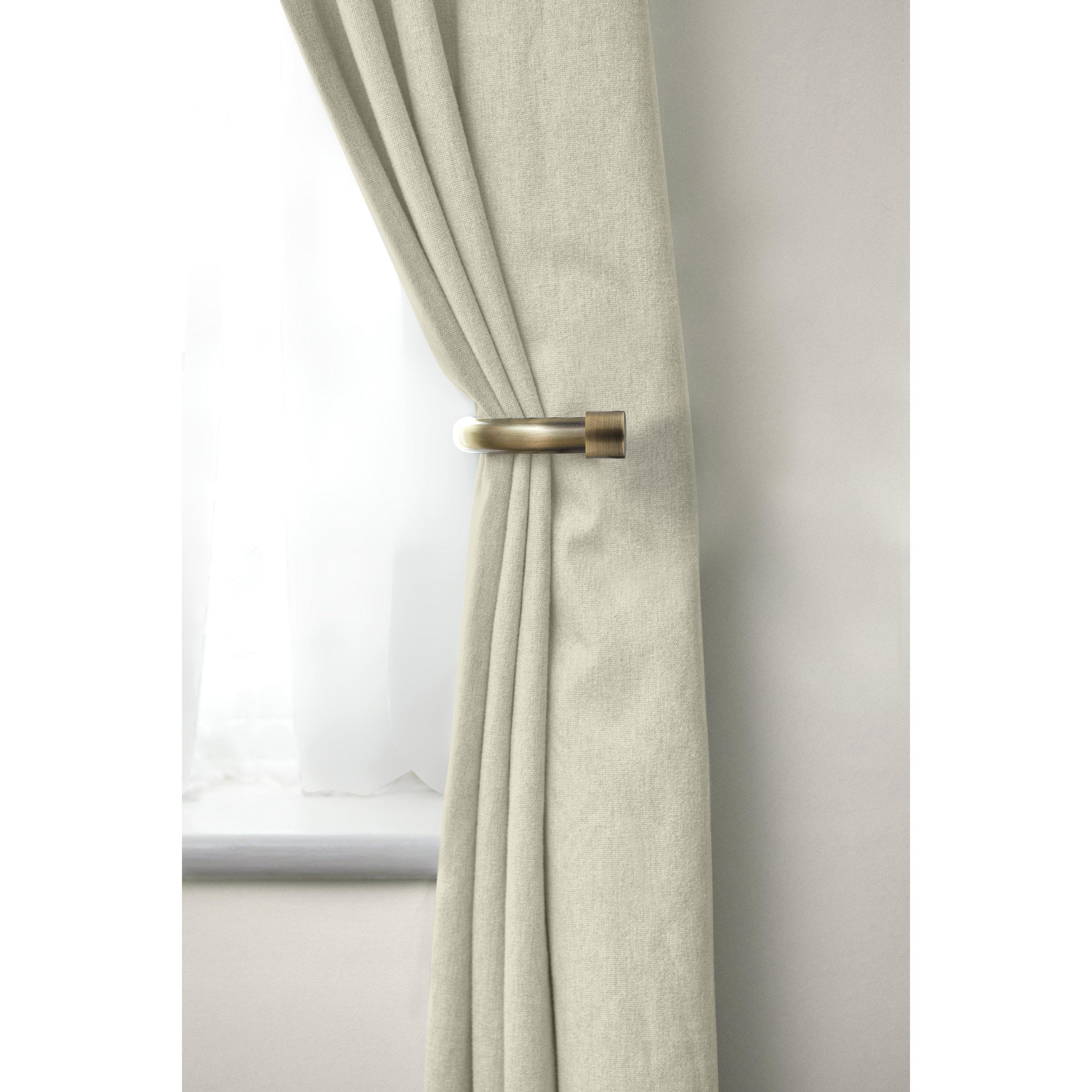 Antique Brass - Emma Barclay - Full Stop - Pair of Holdabacks with Finials