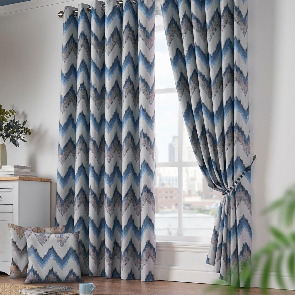 Blue - Studio - Oslo Blockout Eyelet Curt - 1