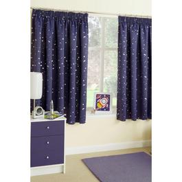 Tyrone Textiles Moon and Stars Thermal Room Darkening Kids Curtain