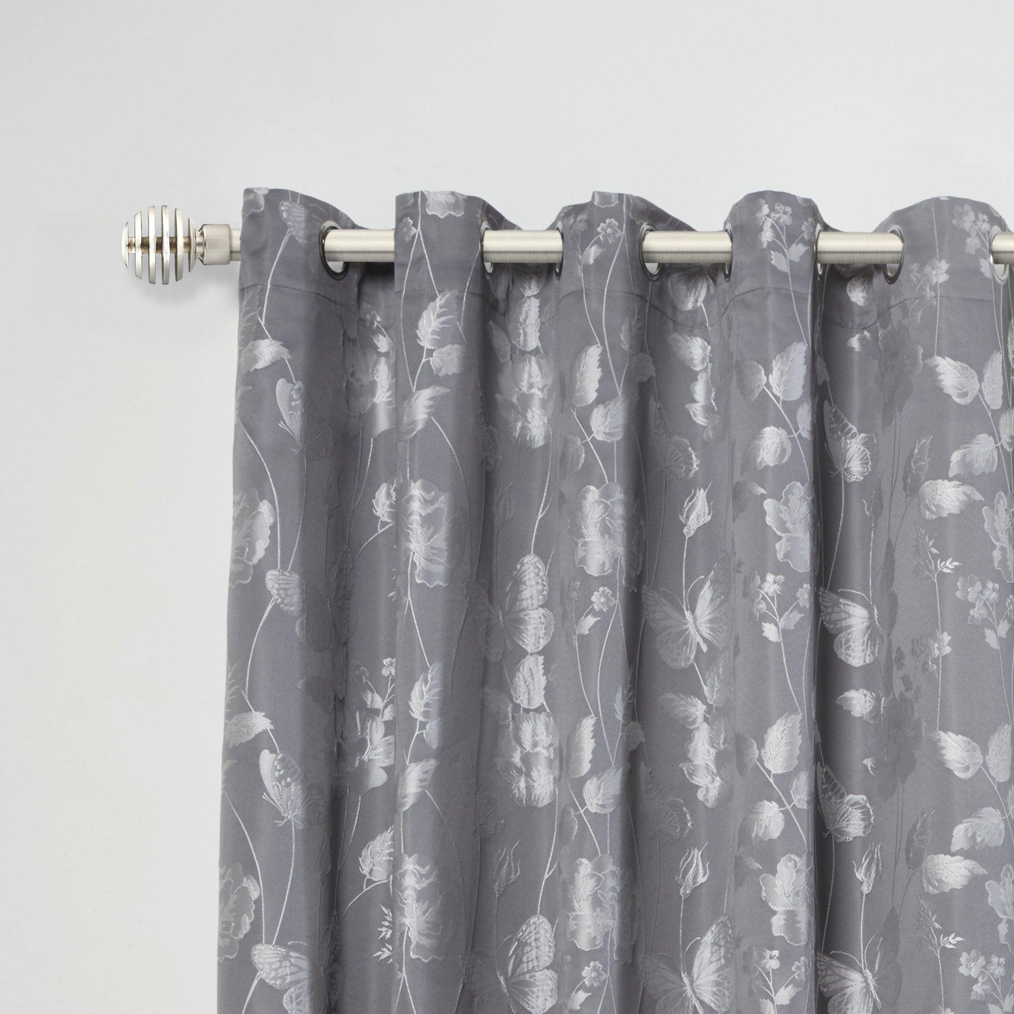 Metal Sliced -Extendable Curtain Pole with finials