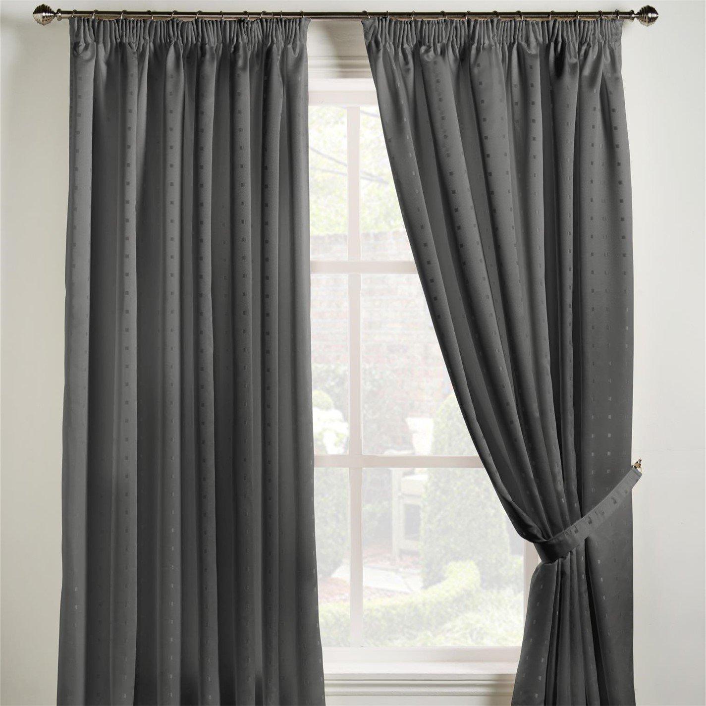 Charcoal - Alan Symonds - Malham T/T Lined Curtains - 2