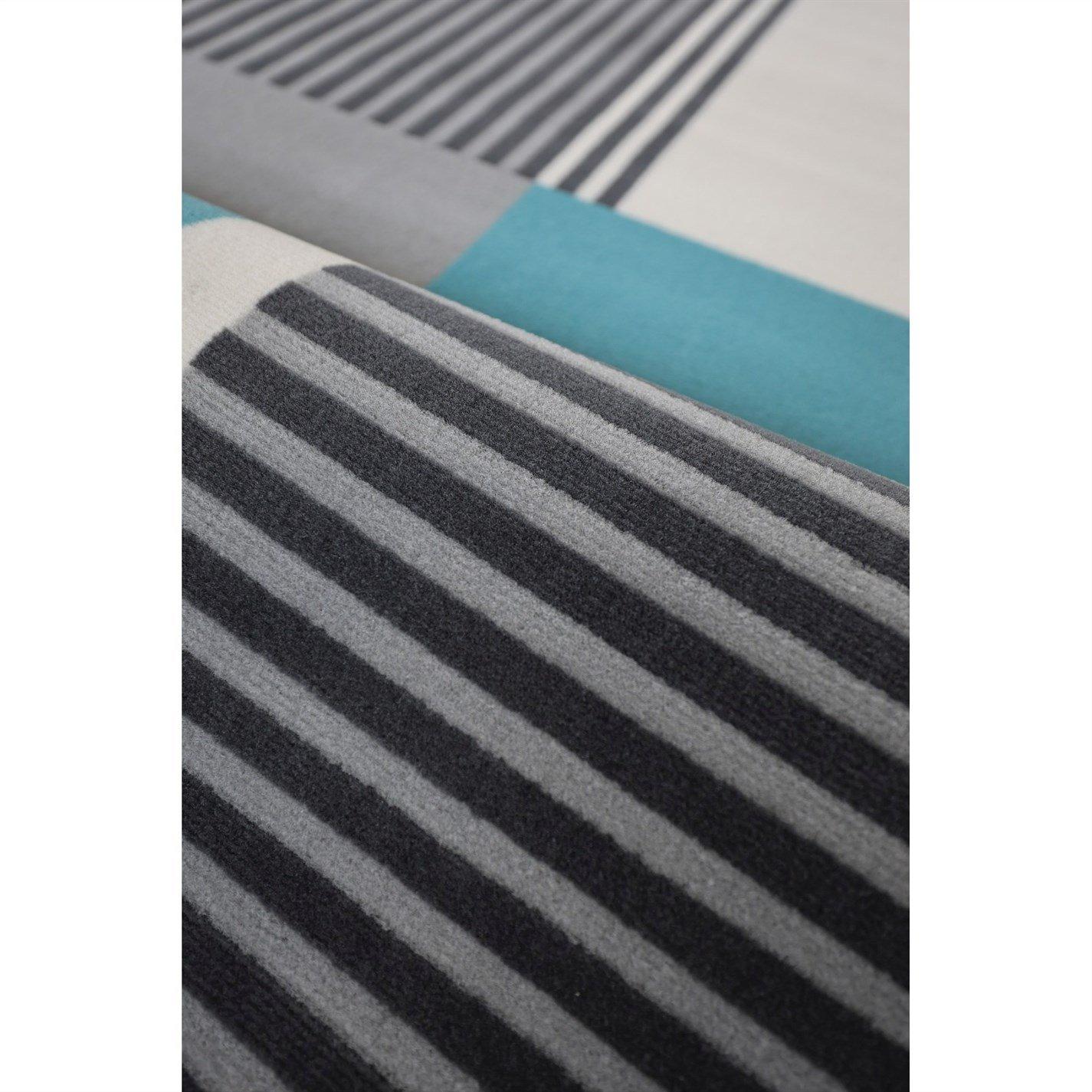 Teal - Homemaker - Maestro Barcode Rug - 2