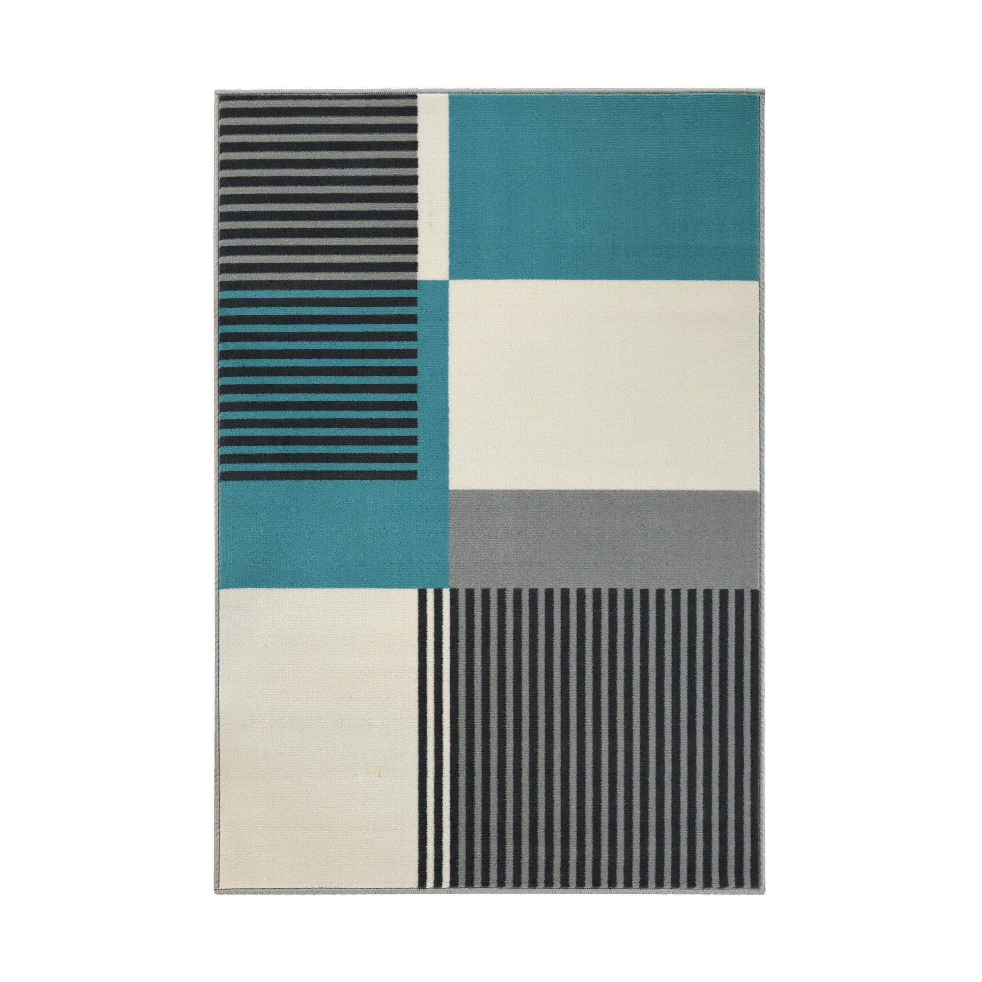 Teal - Homemaker - Maestro Barcode Rug - 4