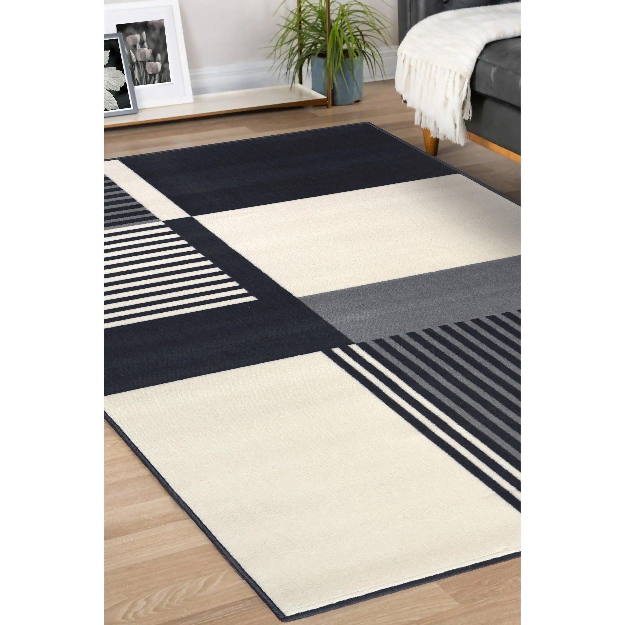 Homemaker  Maestro Barcode Rug - Grey - 160x230cm