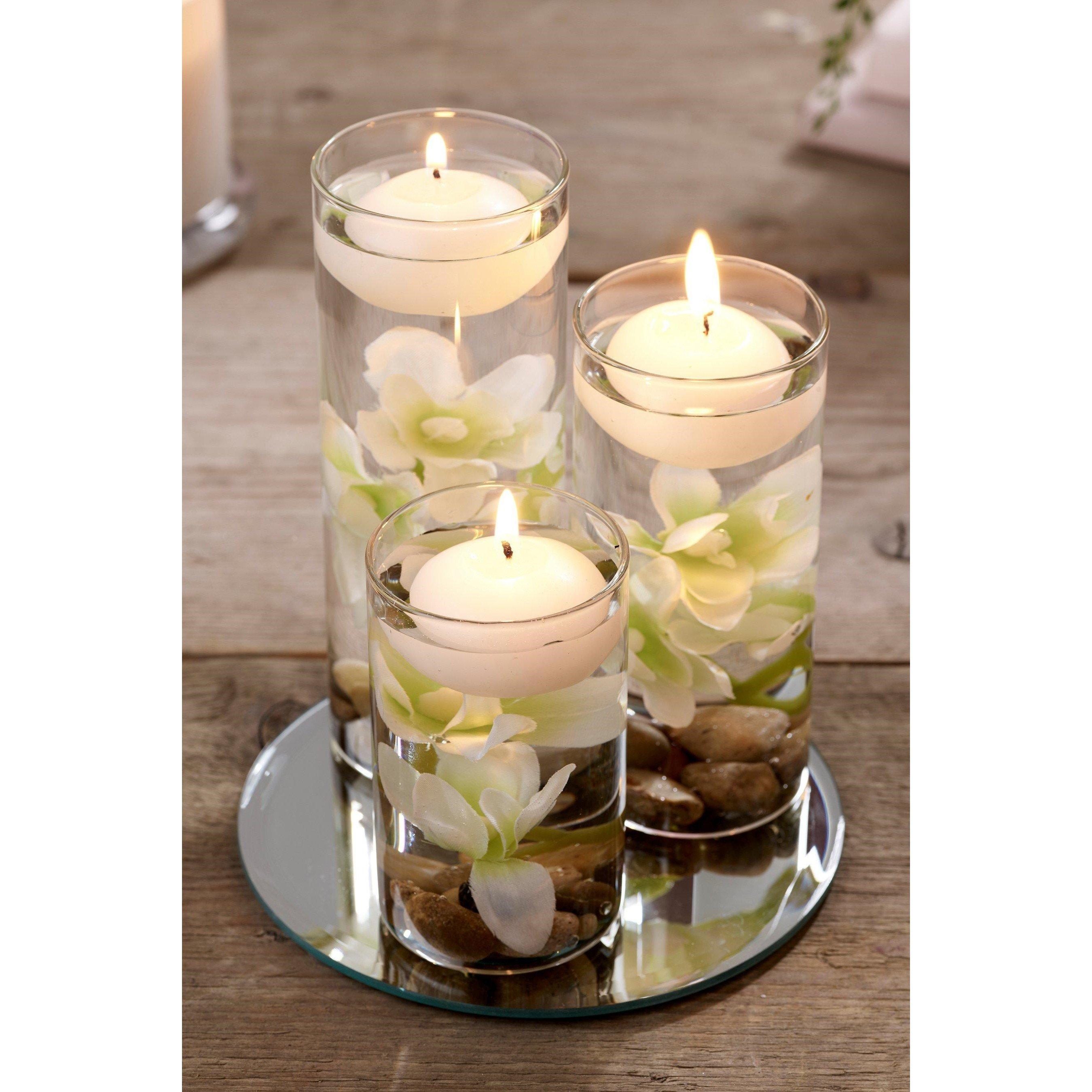 Hestia Floating Candle & Faux Flower Set