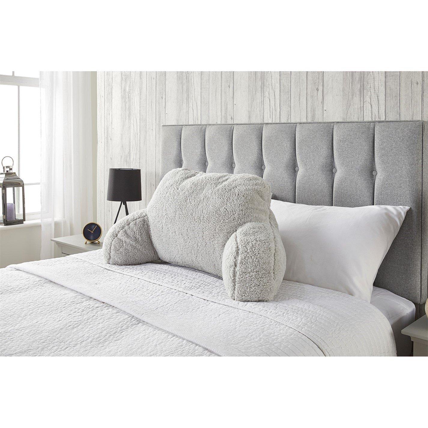 Downland  Teddy Fleece Cuddle Cushion - Grey