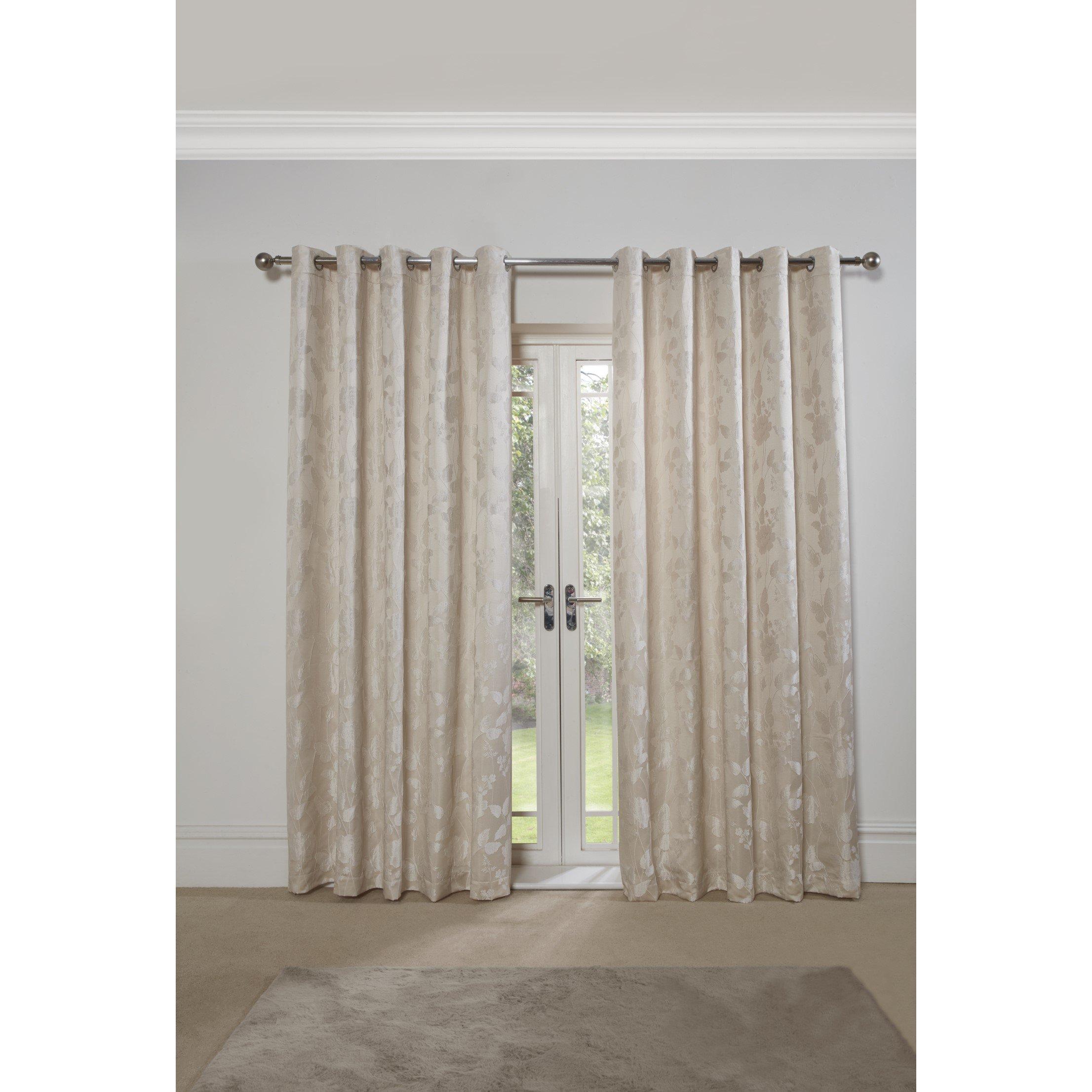 Butterfly Meadow - Lined Eyelet Jacquard Curtains