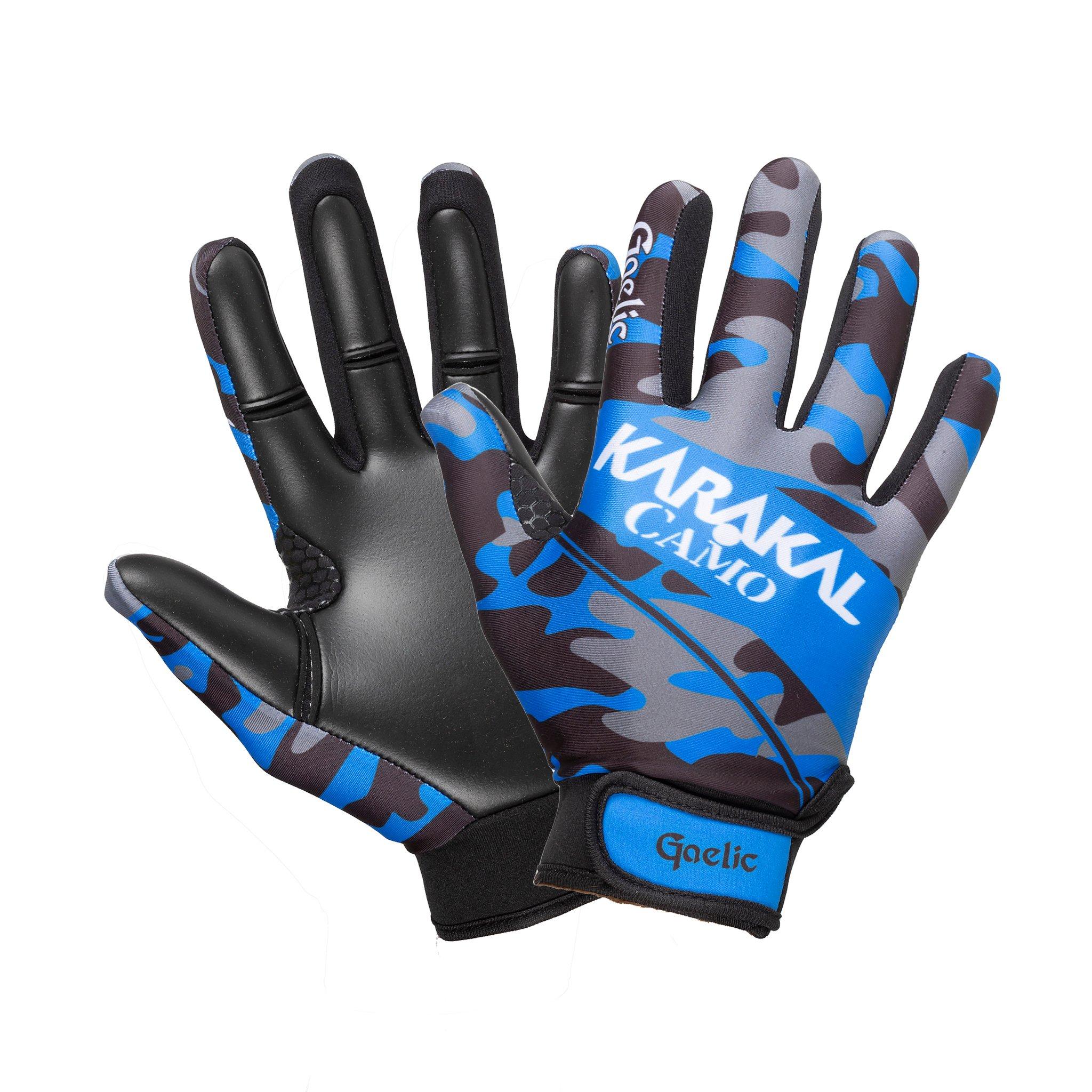 Black/Blue Camo - Karakal - Camo Gloves Senior - 1