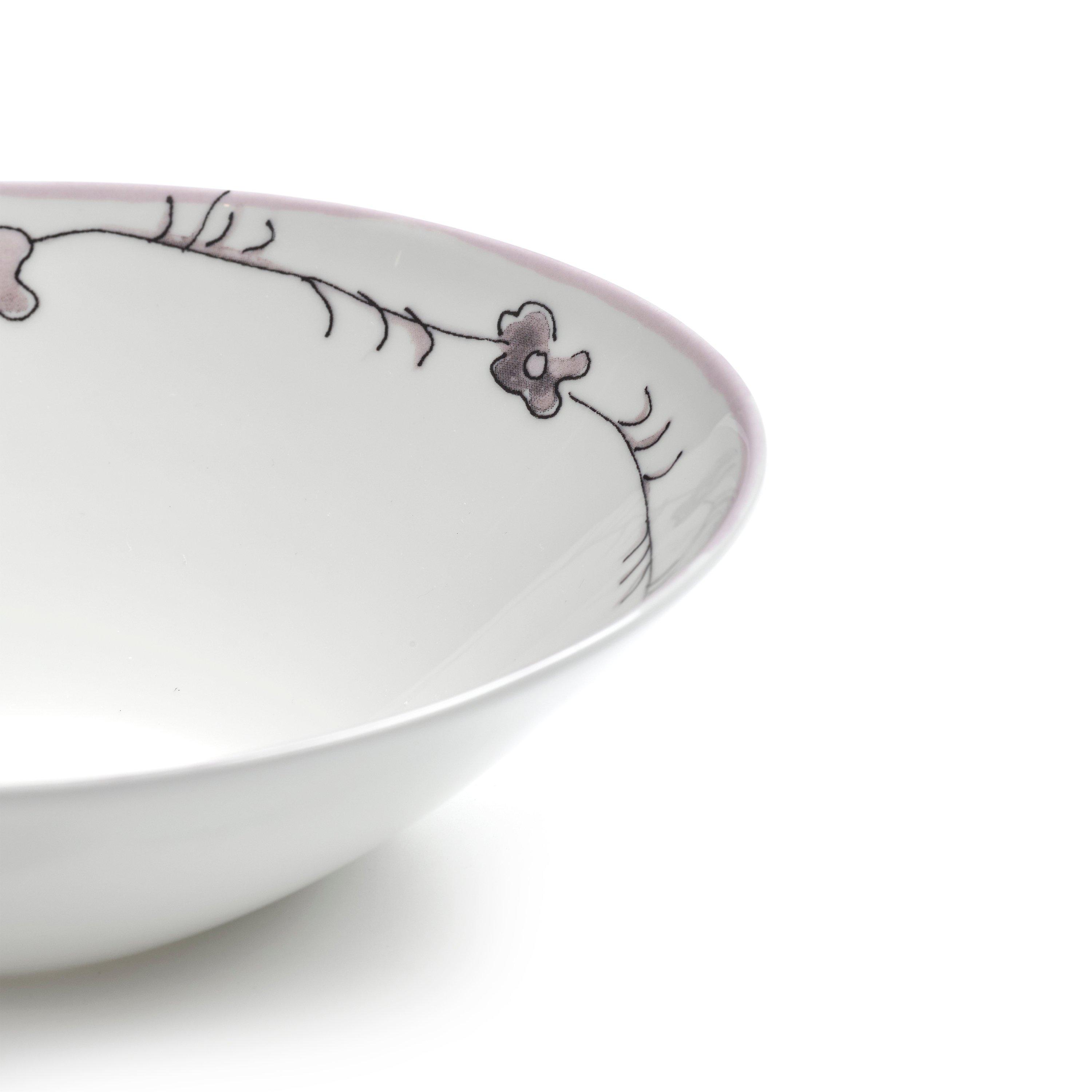 White/Pink - Serax X Marni - Serax X Marni Dark Viola Midnight Flowers Bowl - Set of 2 - 4