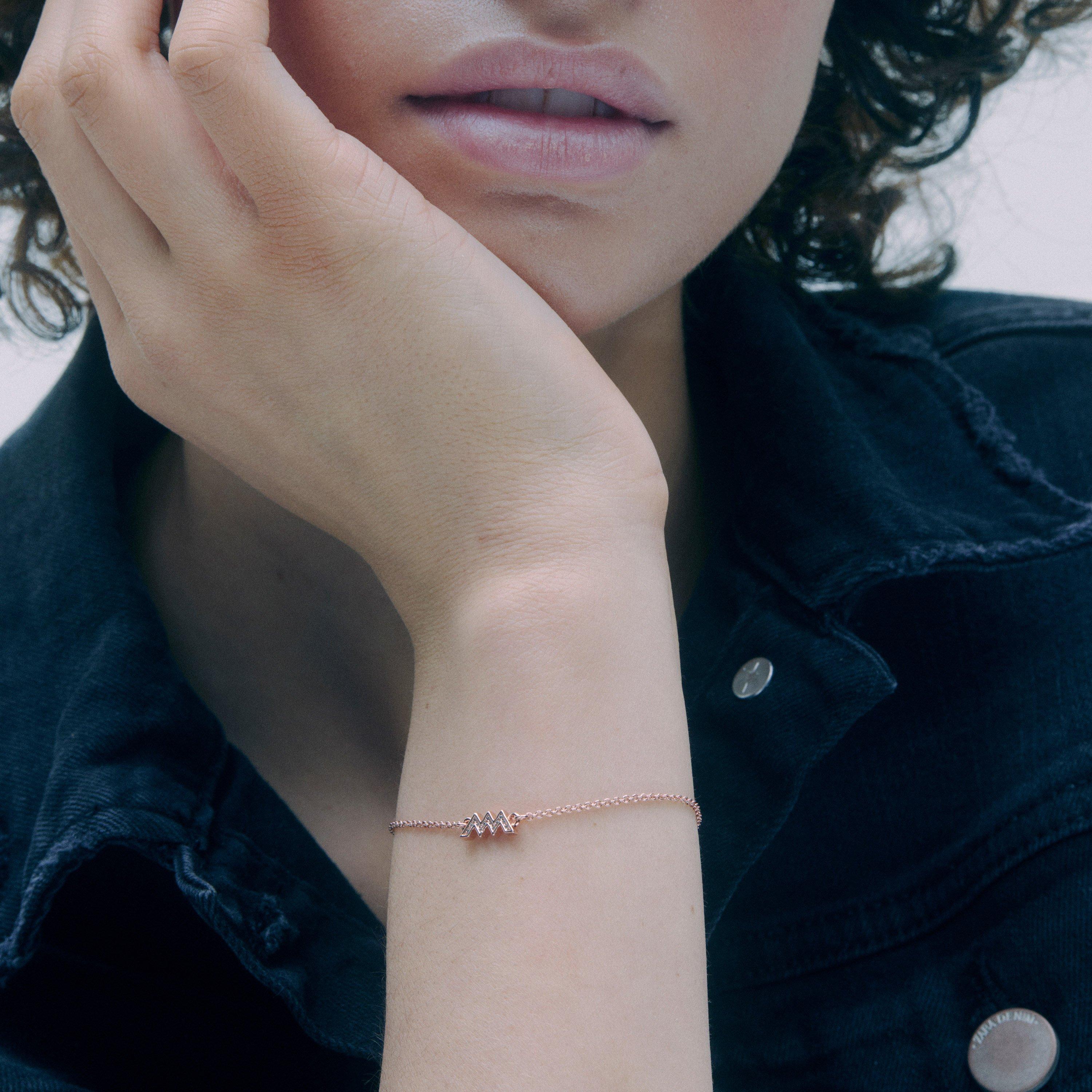 R Gld T/C Cry - All We Are - Women's Pave Chain Bracelets - 2