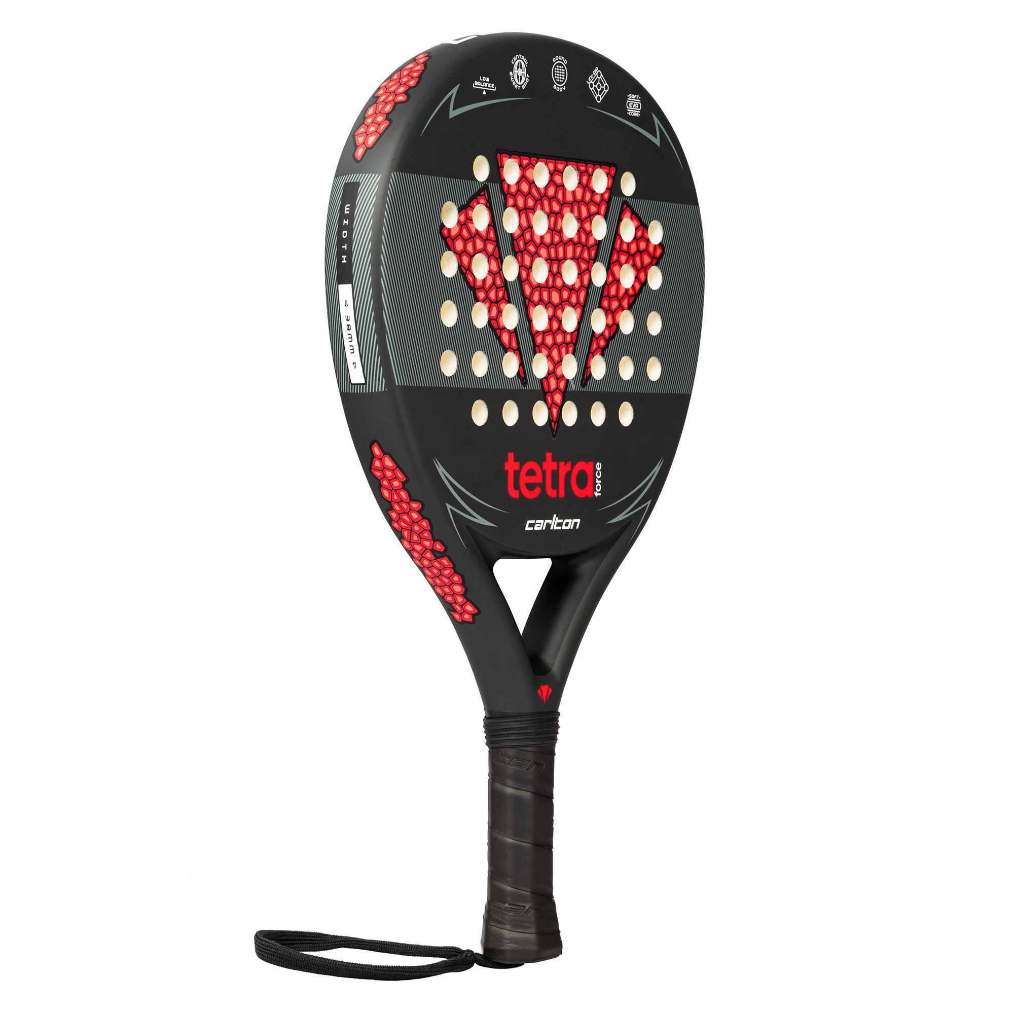Black/Red - Carlton - Tetra Force Padel Racket - 2