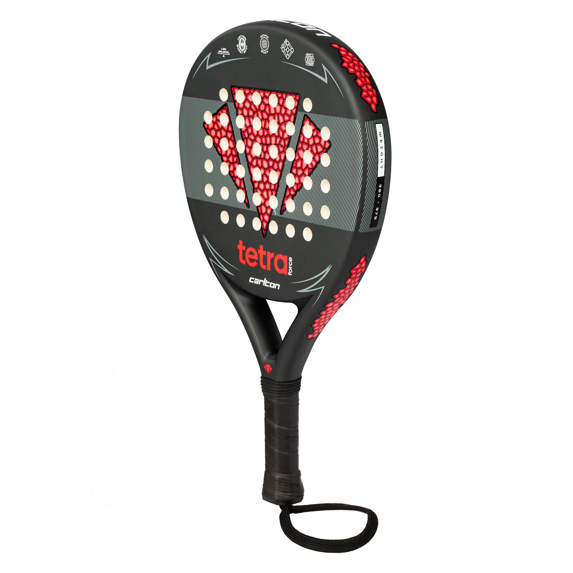 Black/Red - Carlton - Tetra Force Padel Racket - 3
