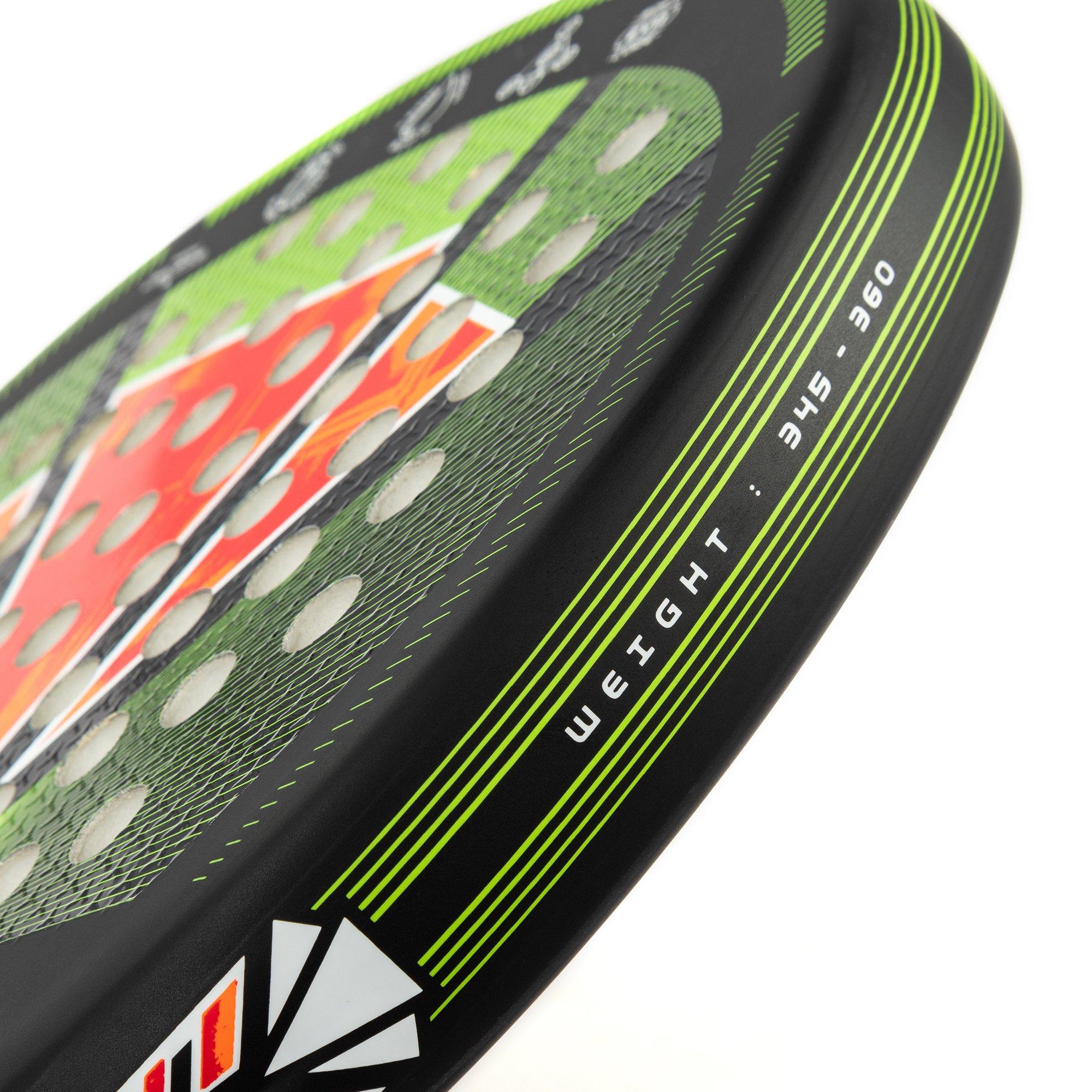 Sort/Grøn - Carlton - Piranha Strike Padel Racket - 9