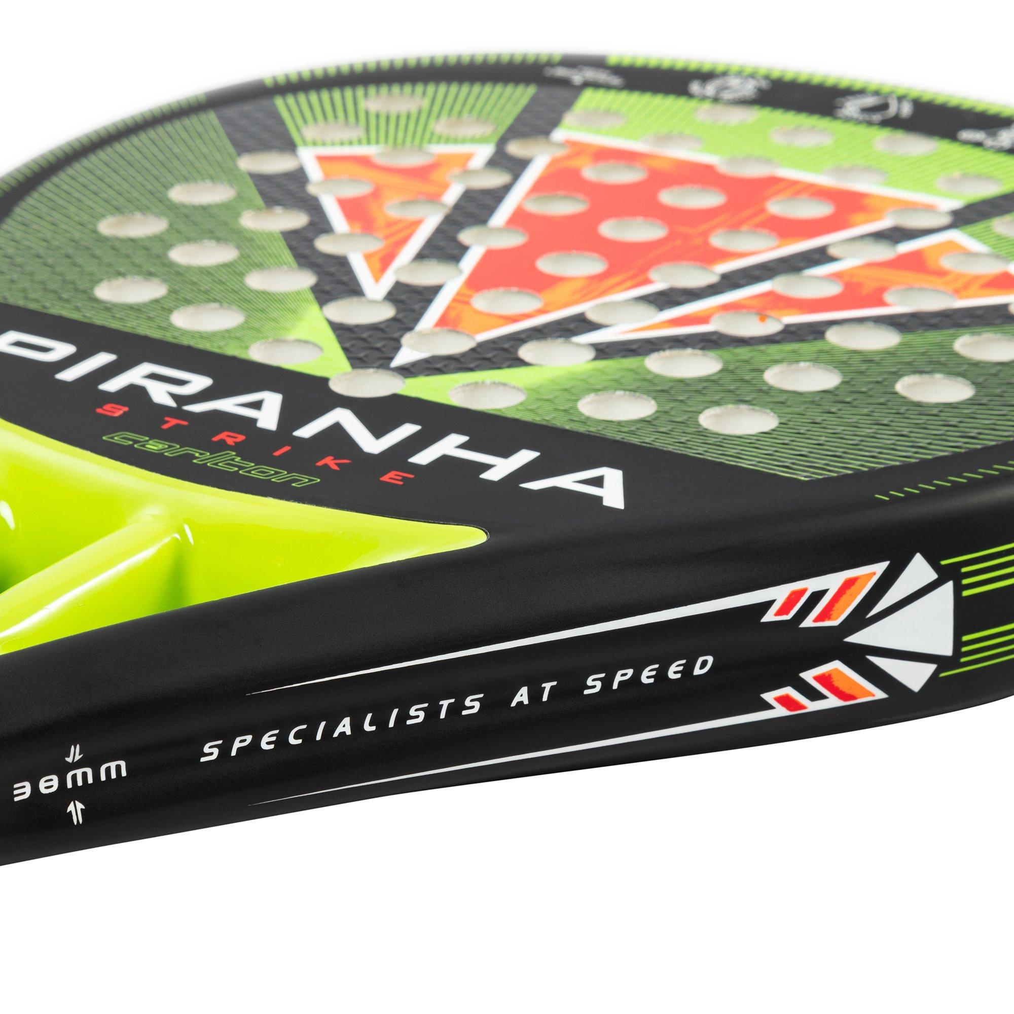 Sort/Grøn - Carlton - Piranha Strike Padel Racket - 10