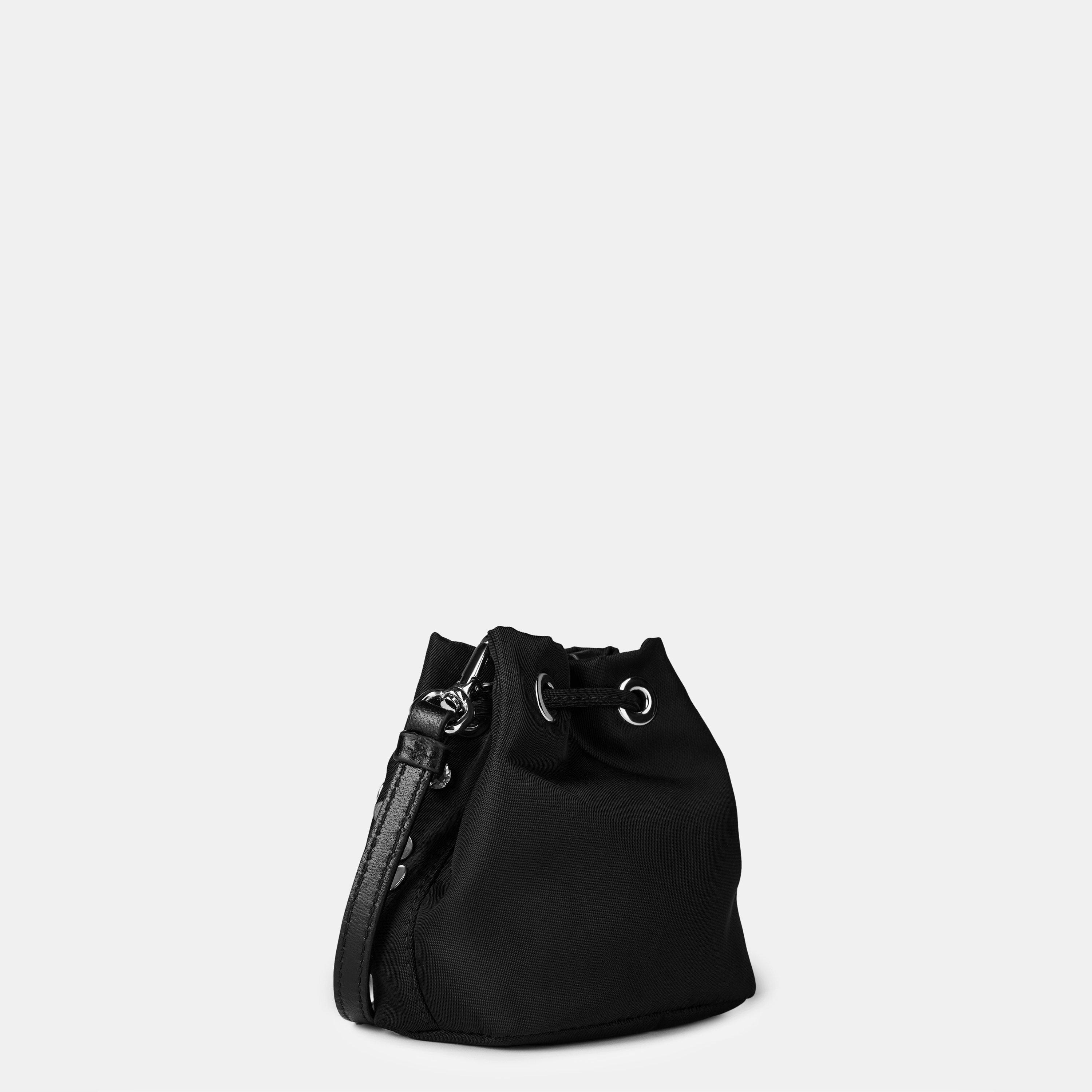 Black - Prada - Mini Embroidered Bucket Bag - 2