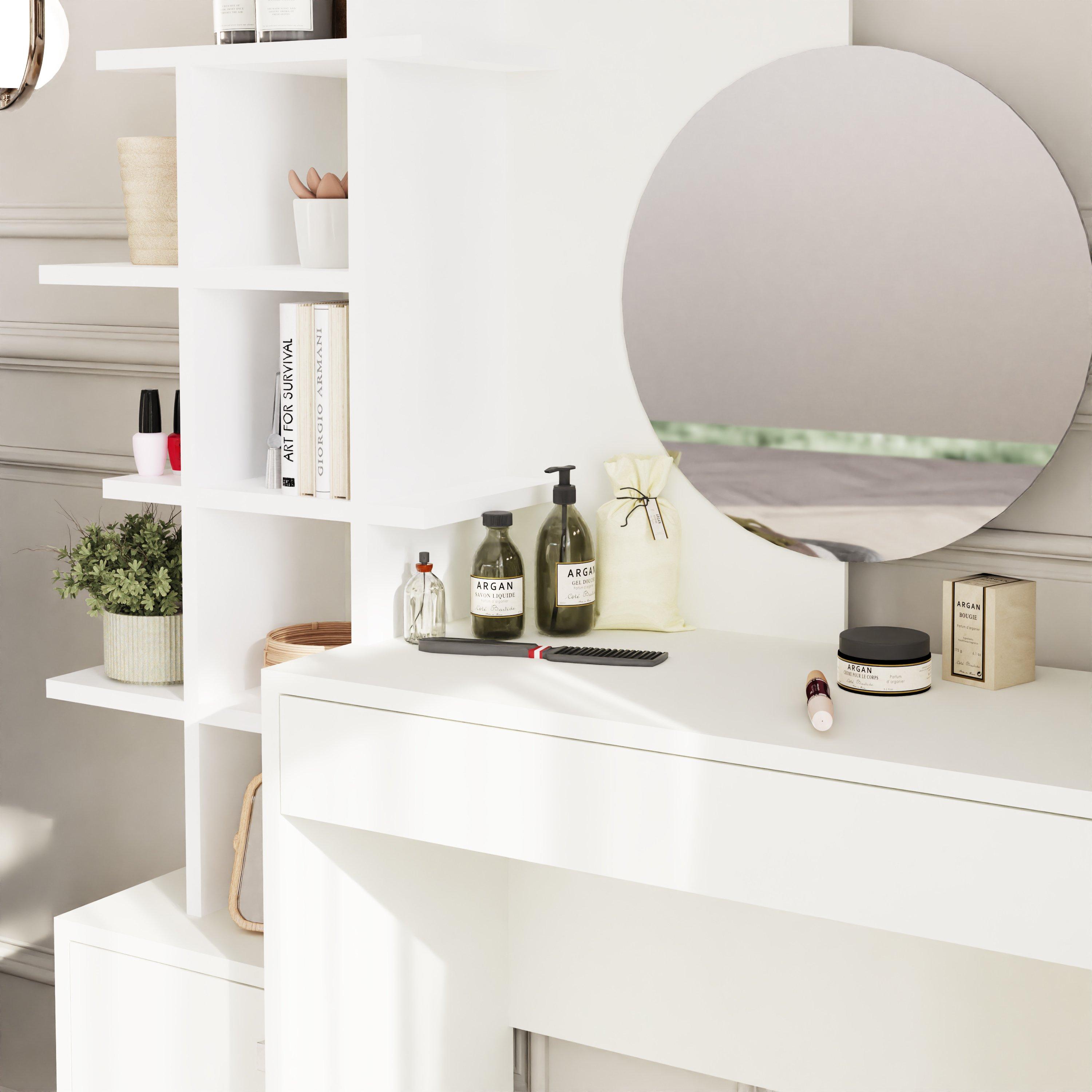 White/Oak - GFW - GFW Freyja Dressing Table - 2