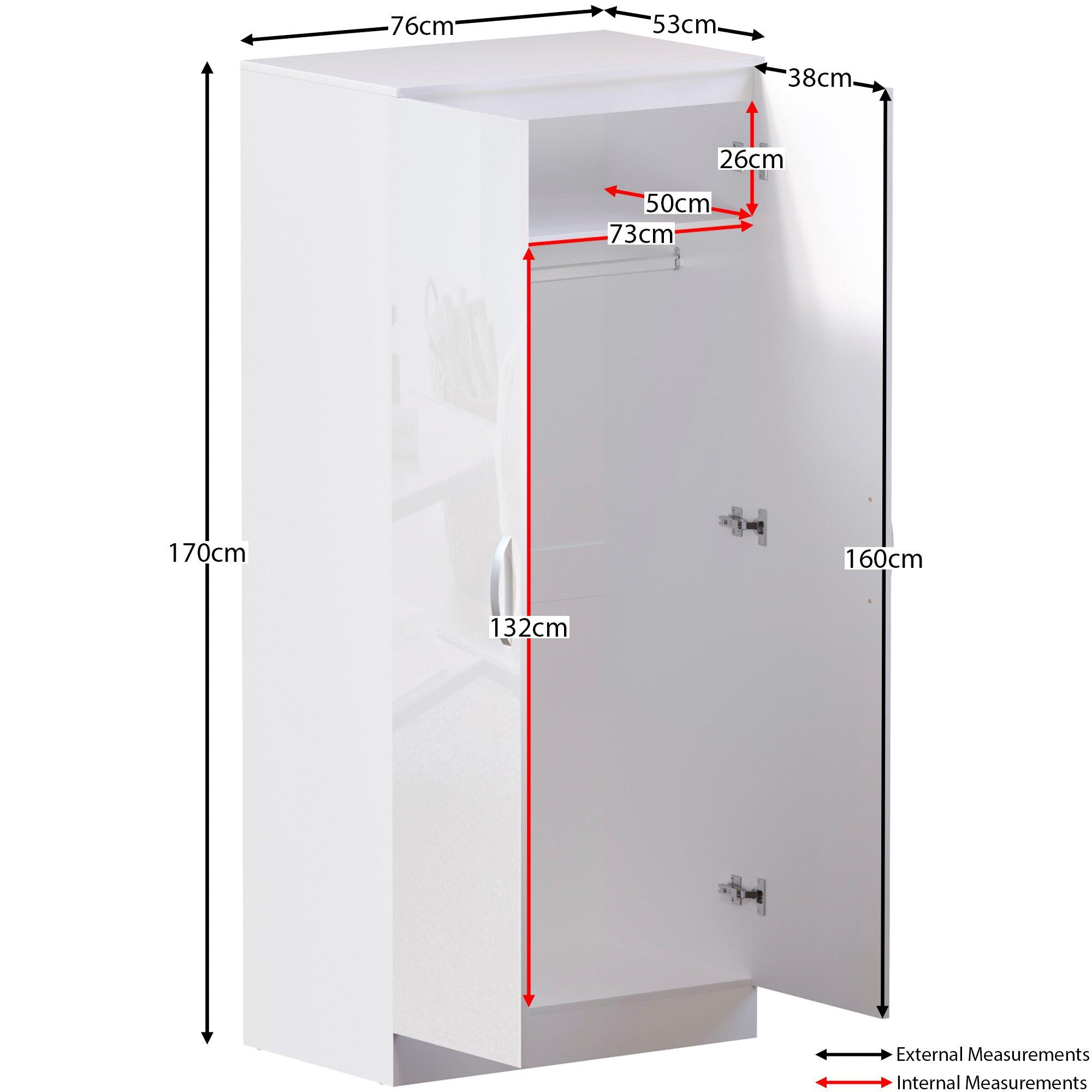 White - Lassic - Vida Designs Hulio 2 Door Wardrobe - 2